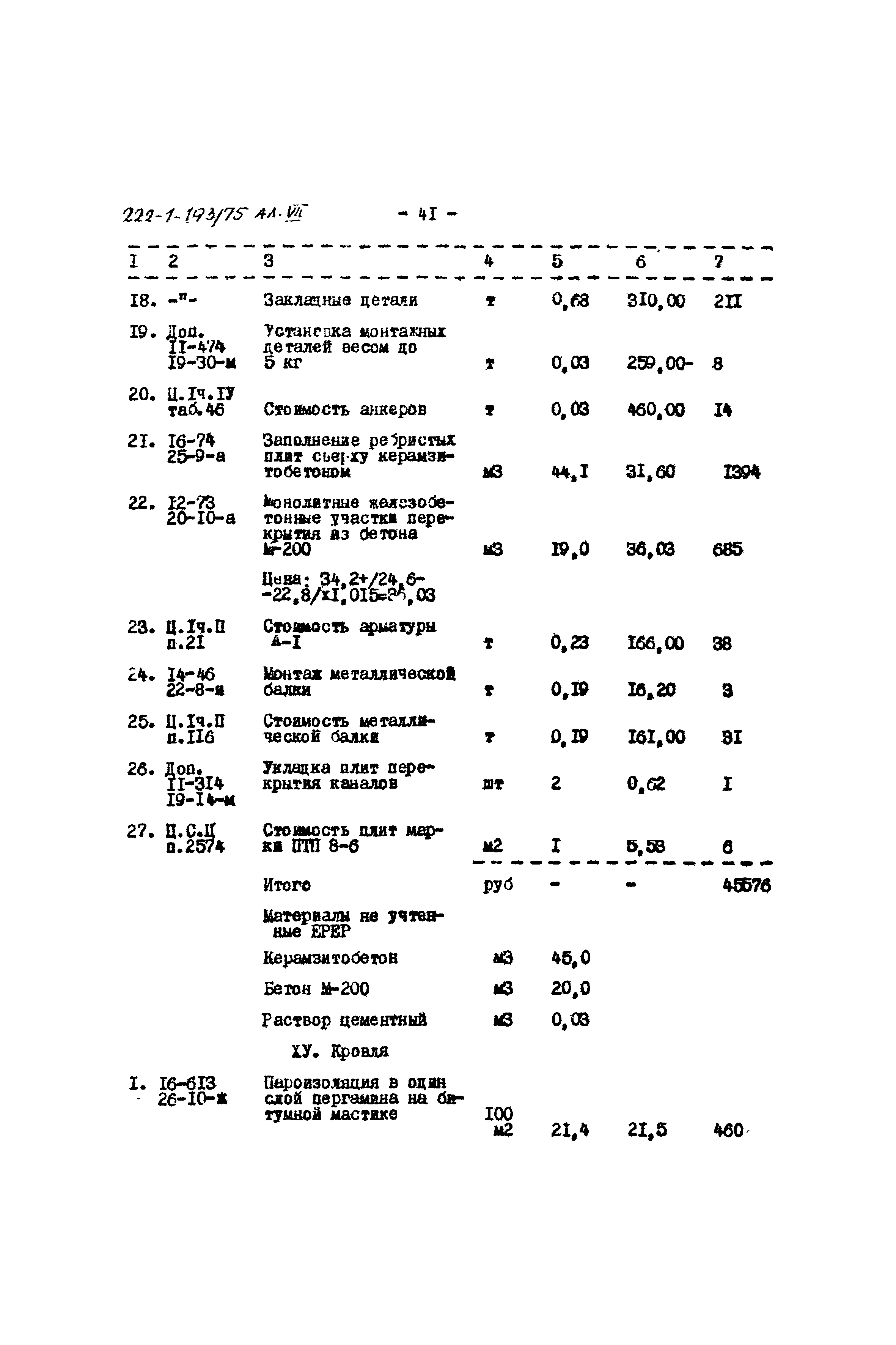 Типовой проект 222-1-193/75