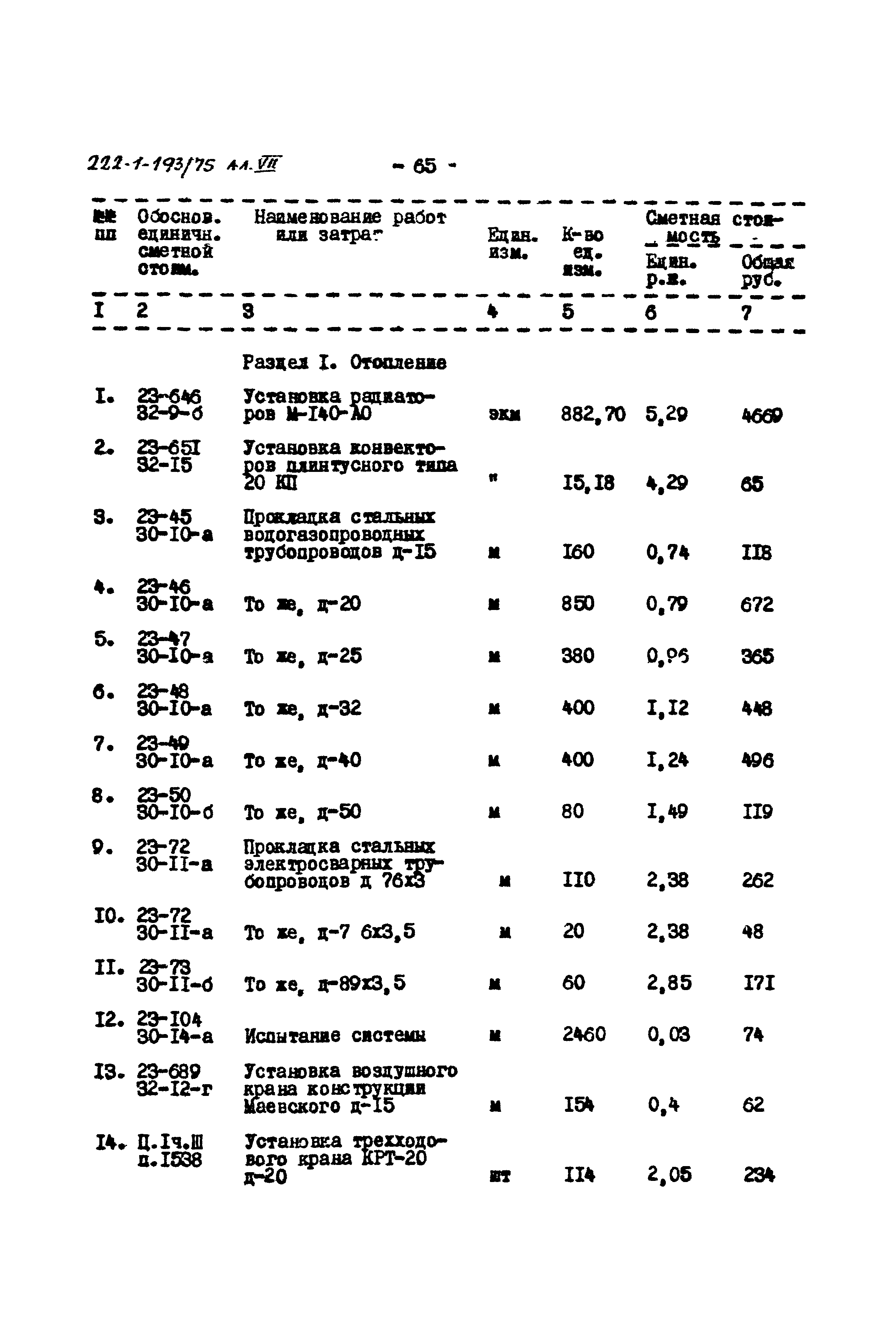 Типовой проект 222-1-193/75