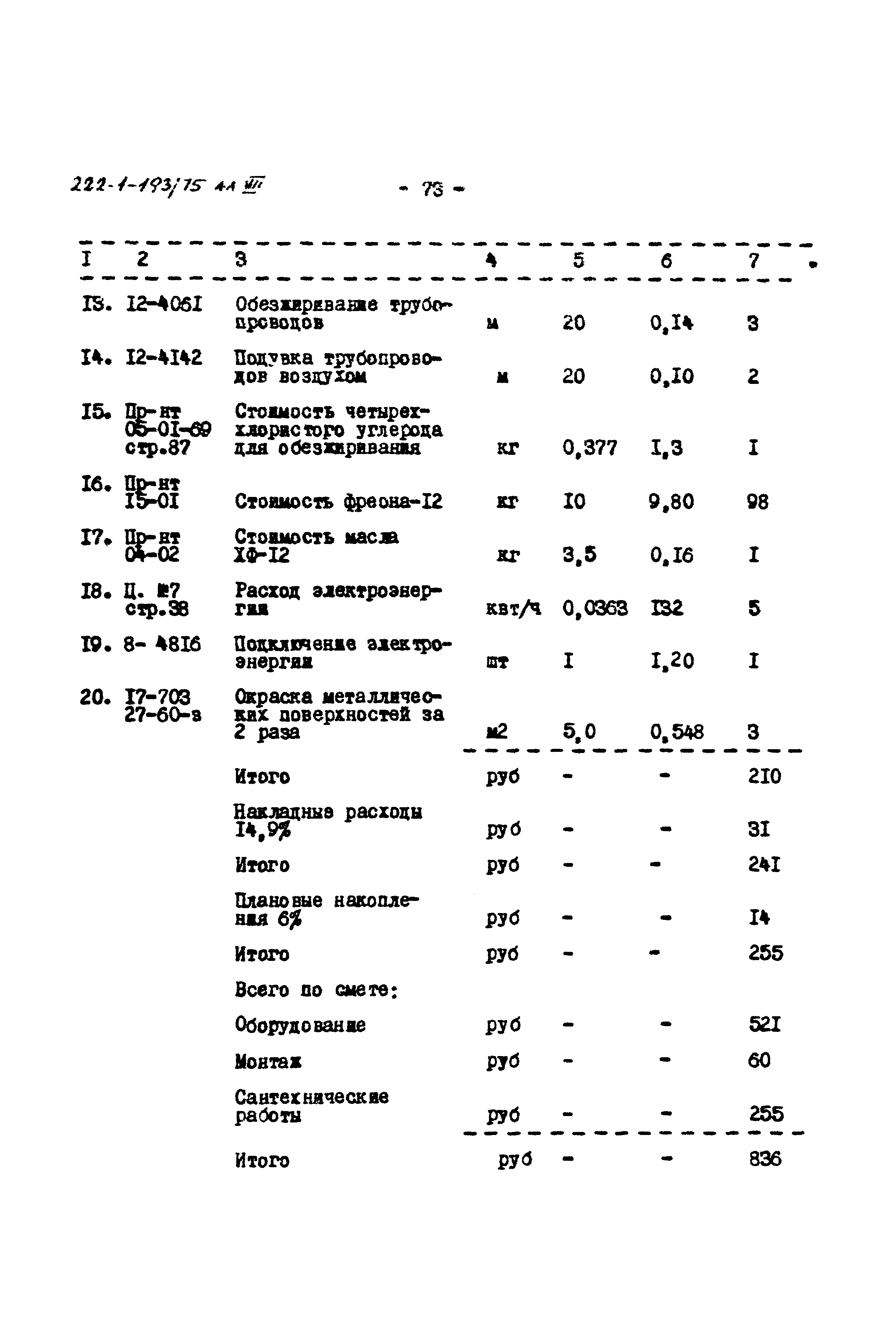 Типовой проект 222-1-193/75