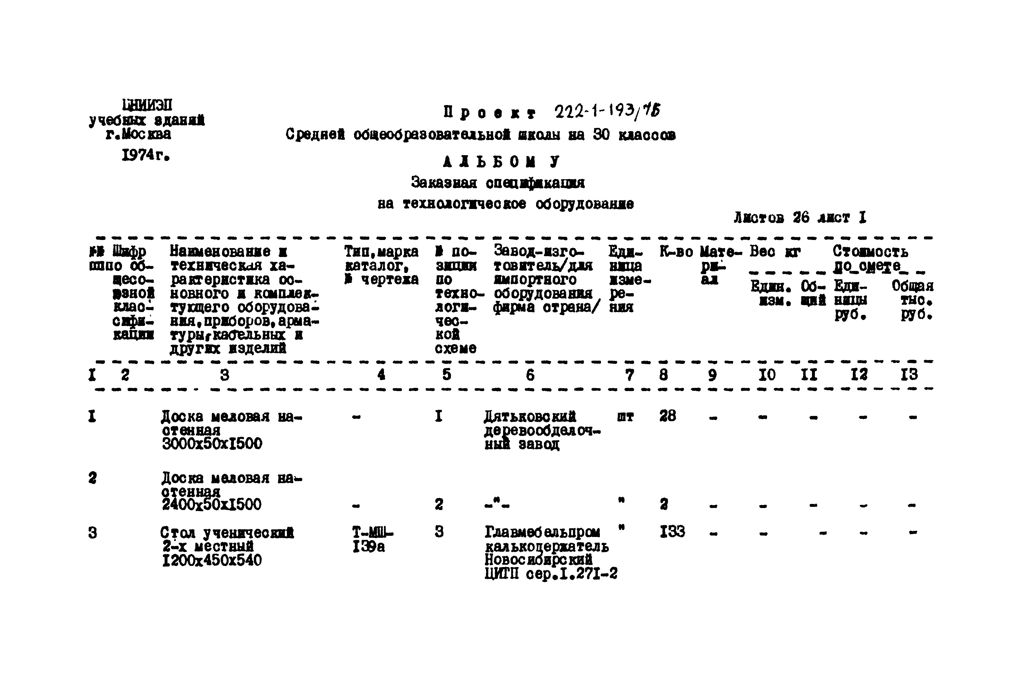 Типовой проект 222-1-193/75