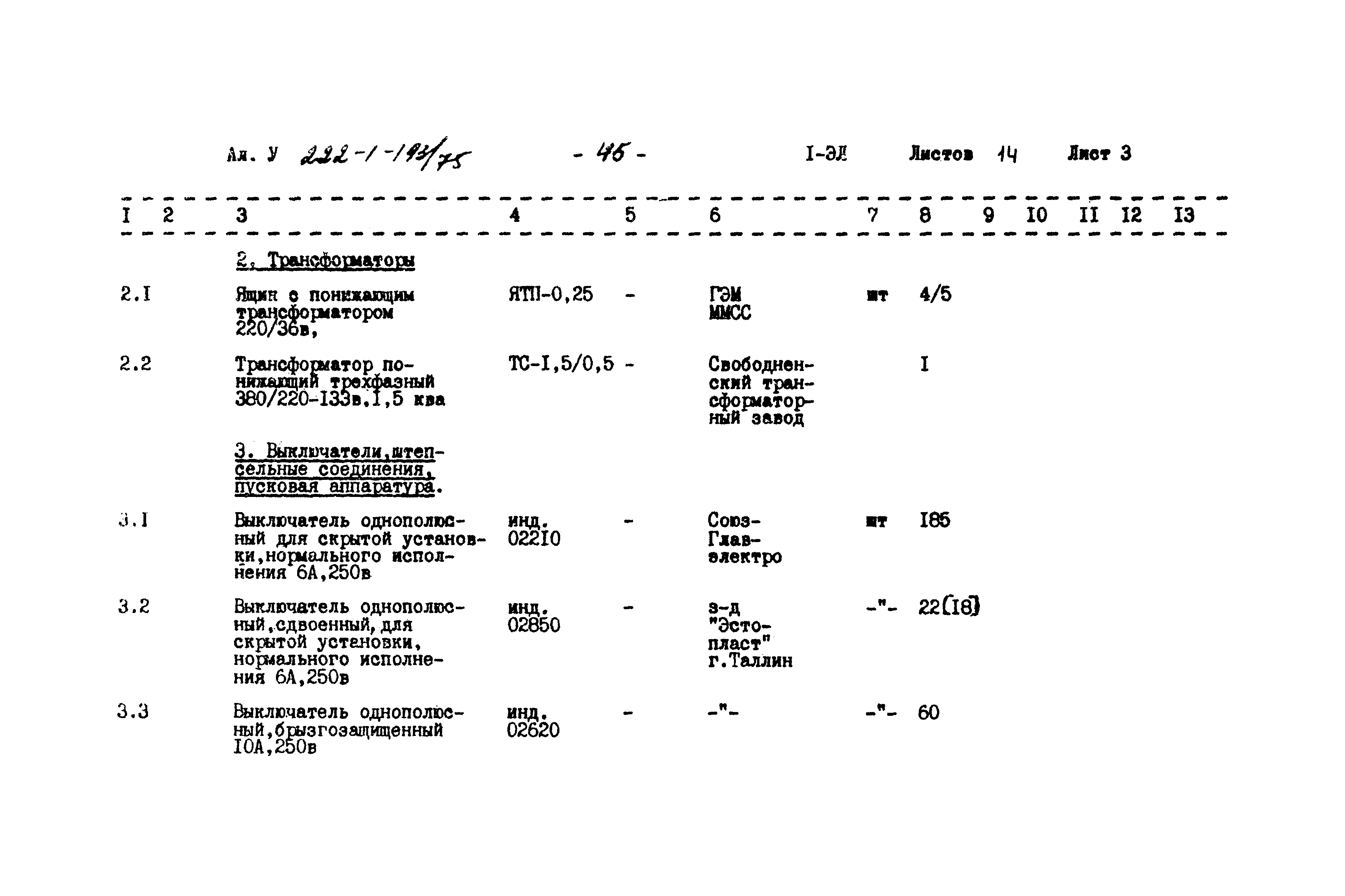 Типовой проект 222-1-193/75