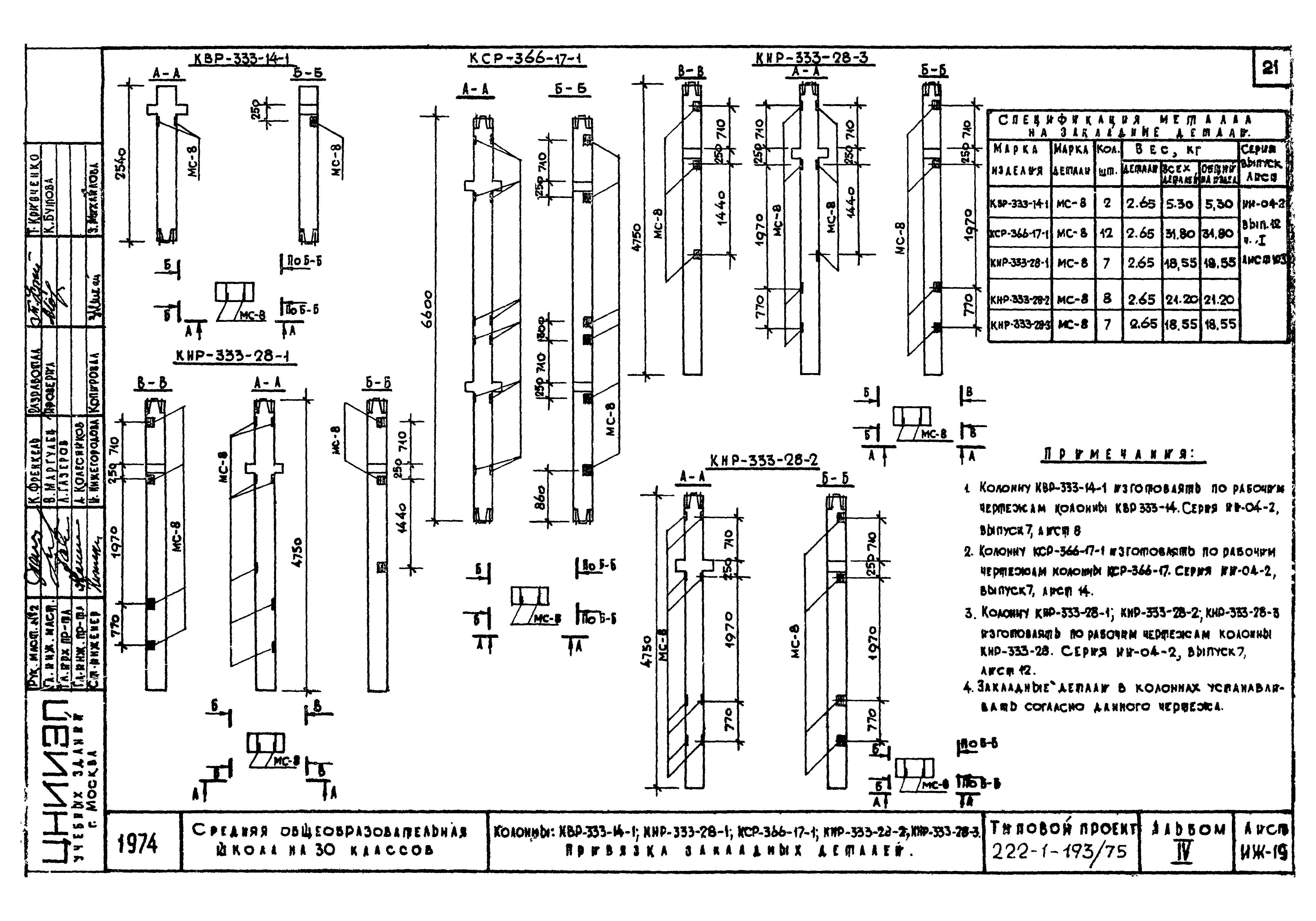 Типовой проект 222-1-193/75