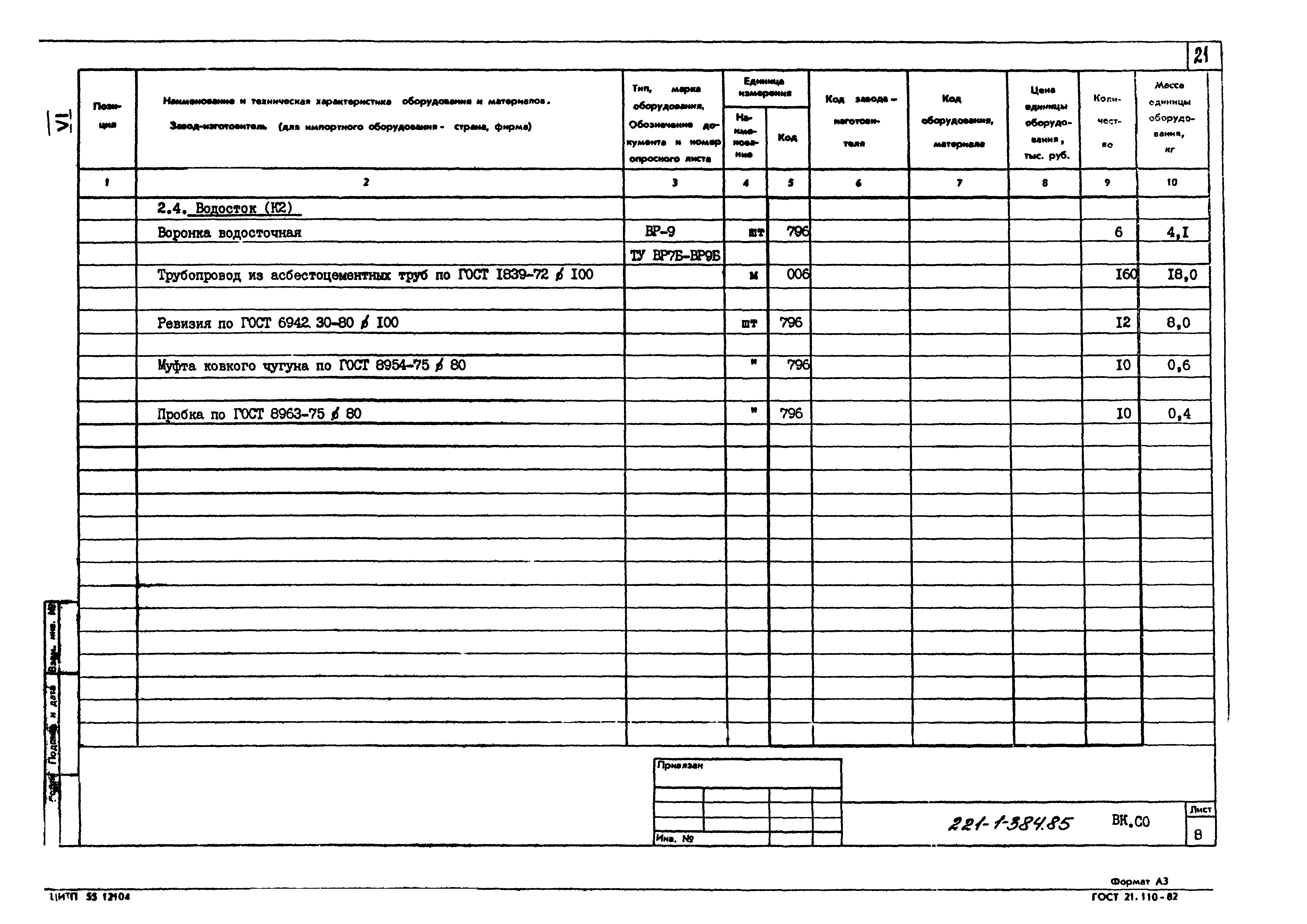 Типовой проект 221-1-384.85