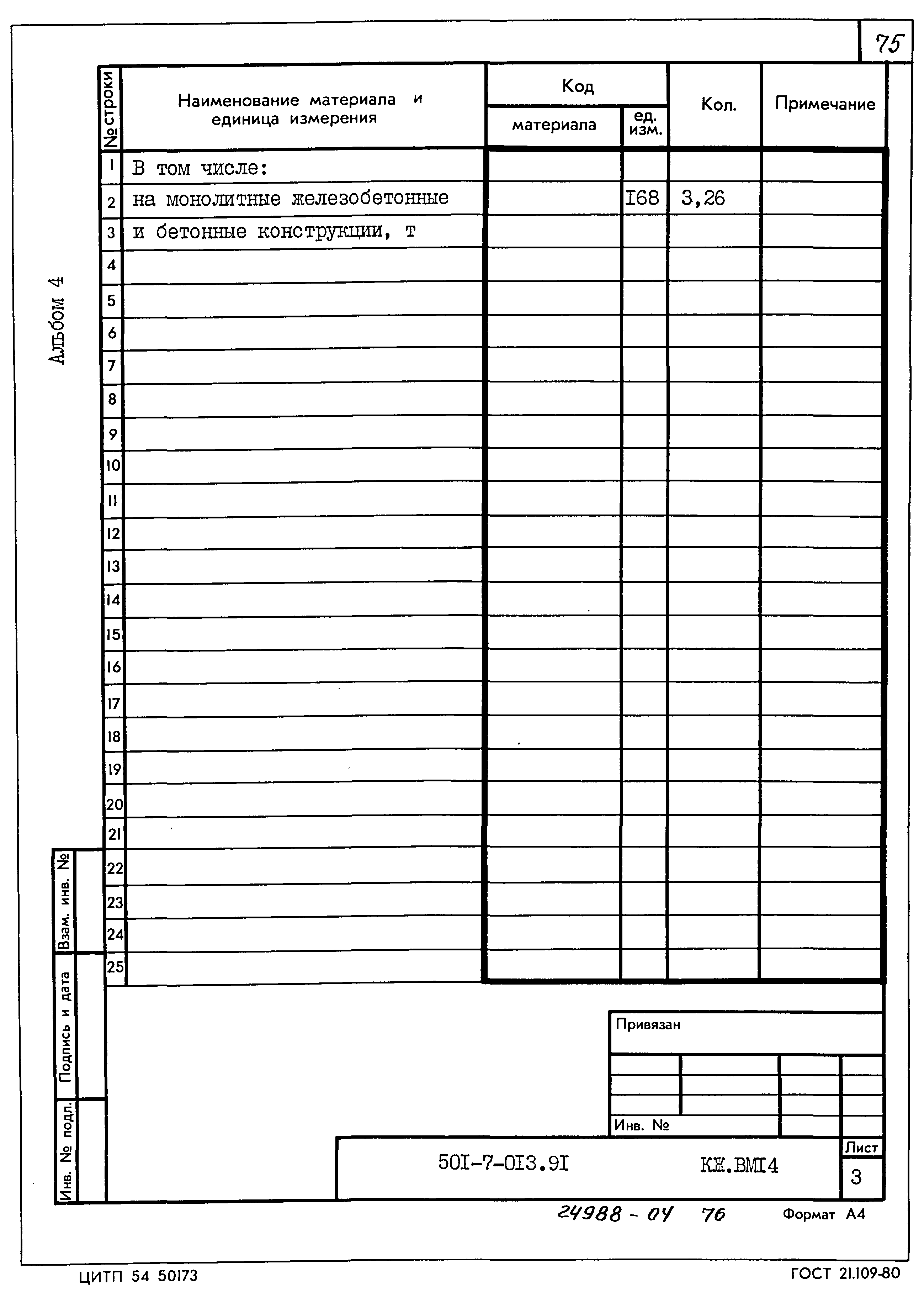 Типовые проектные решения 501-7-013.91