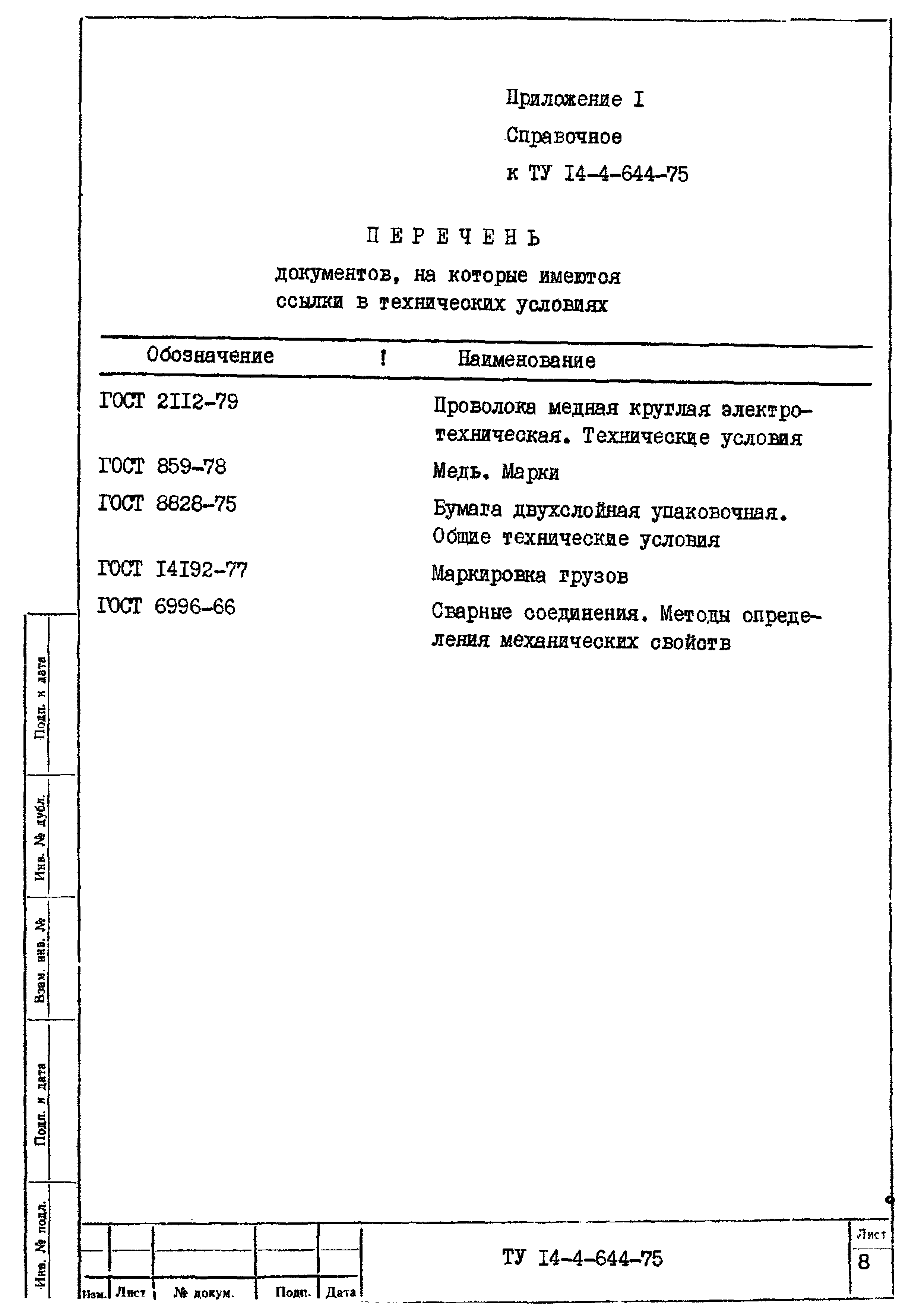 ТУ 14-4-644-75