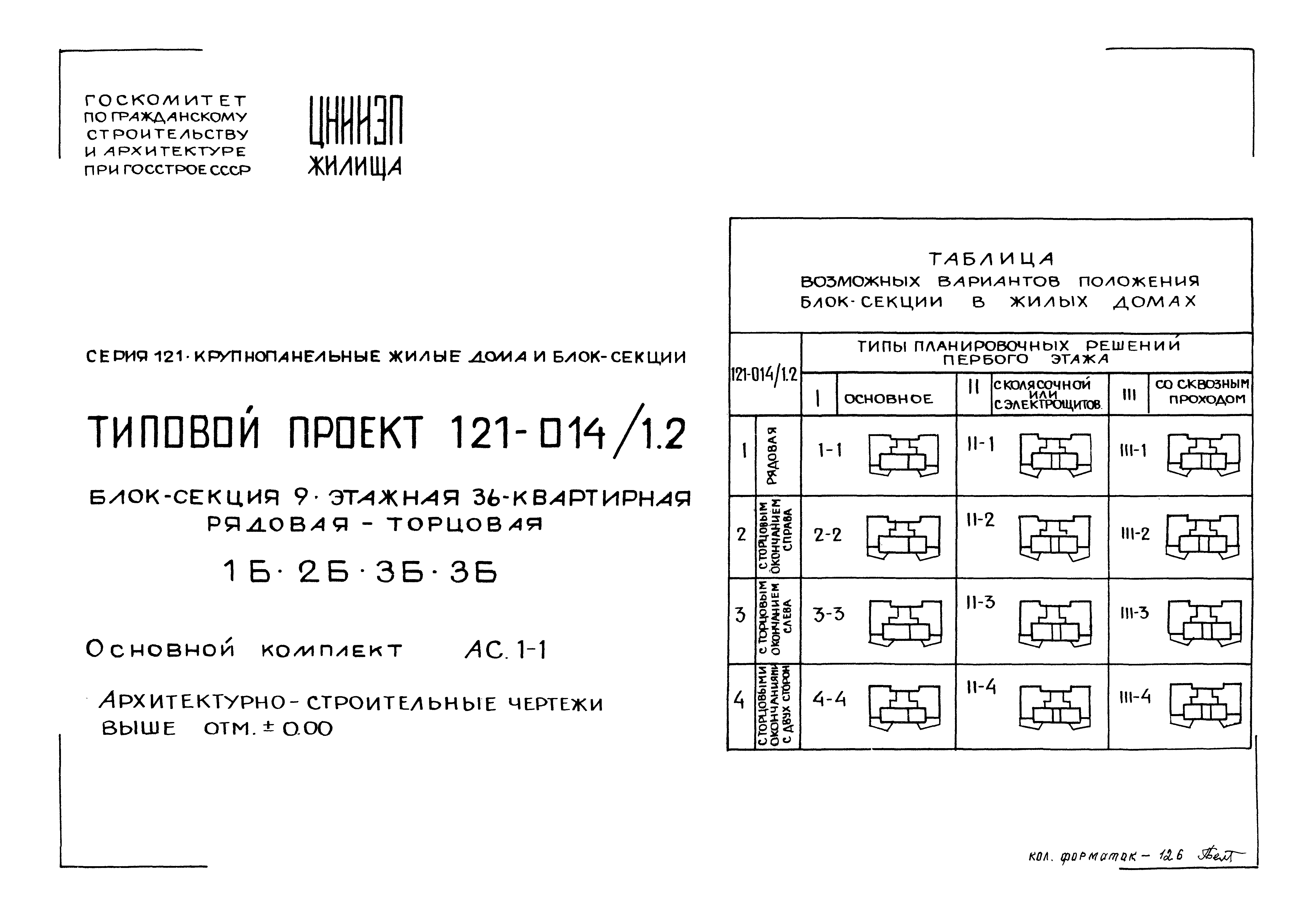 Типовой проект 121-014/1.2