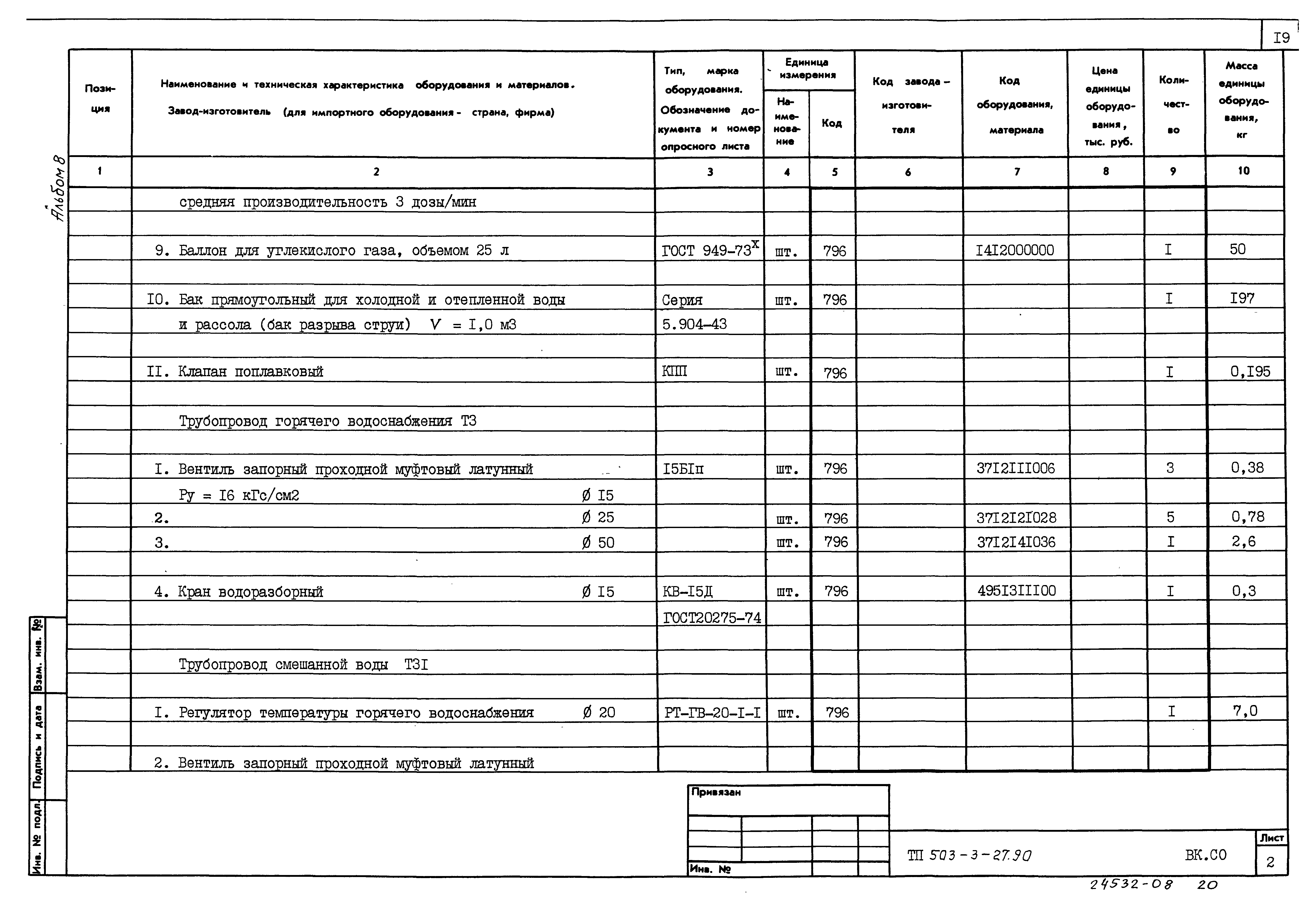 Типовой проект 503-3-27.90