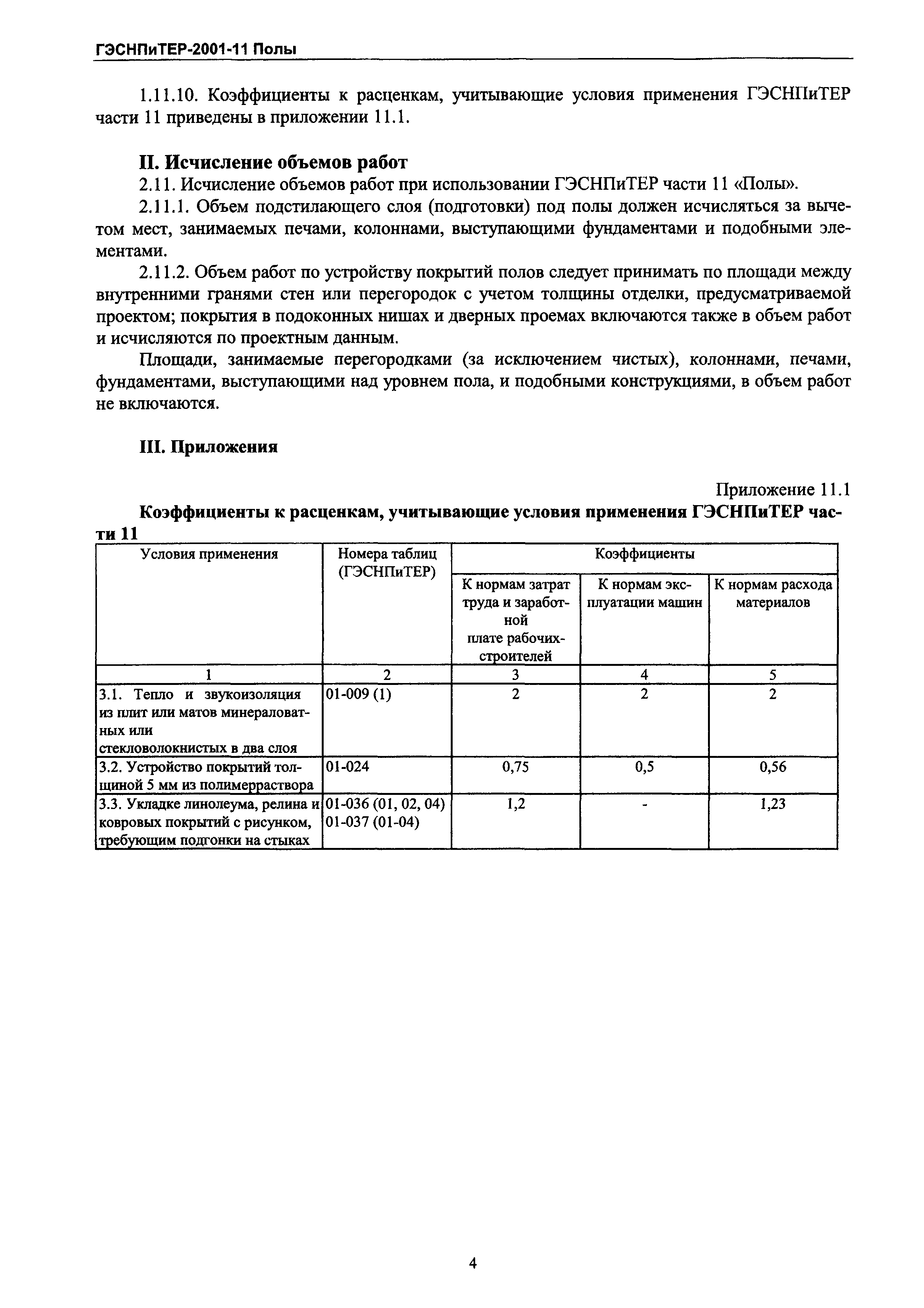 ГЭСНПиТЕР 2001-11 Московской области