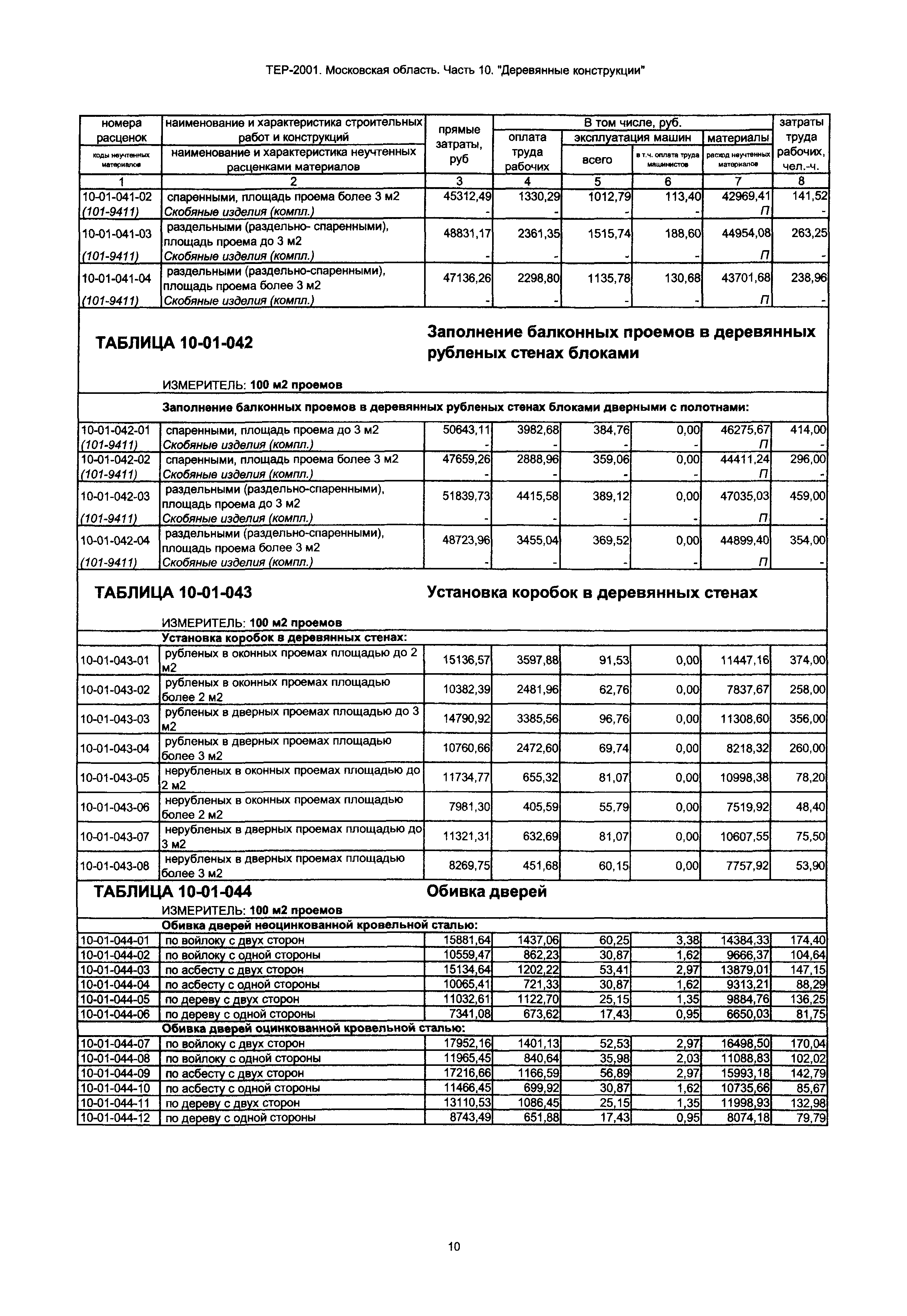 ТЕР 10-2001 Московской области