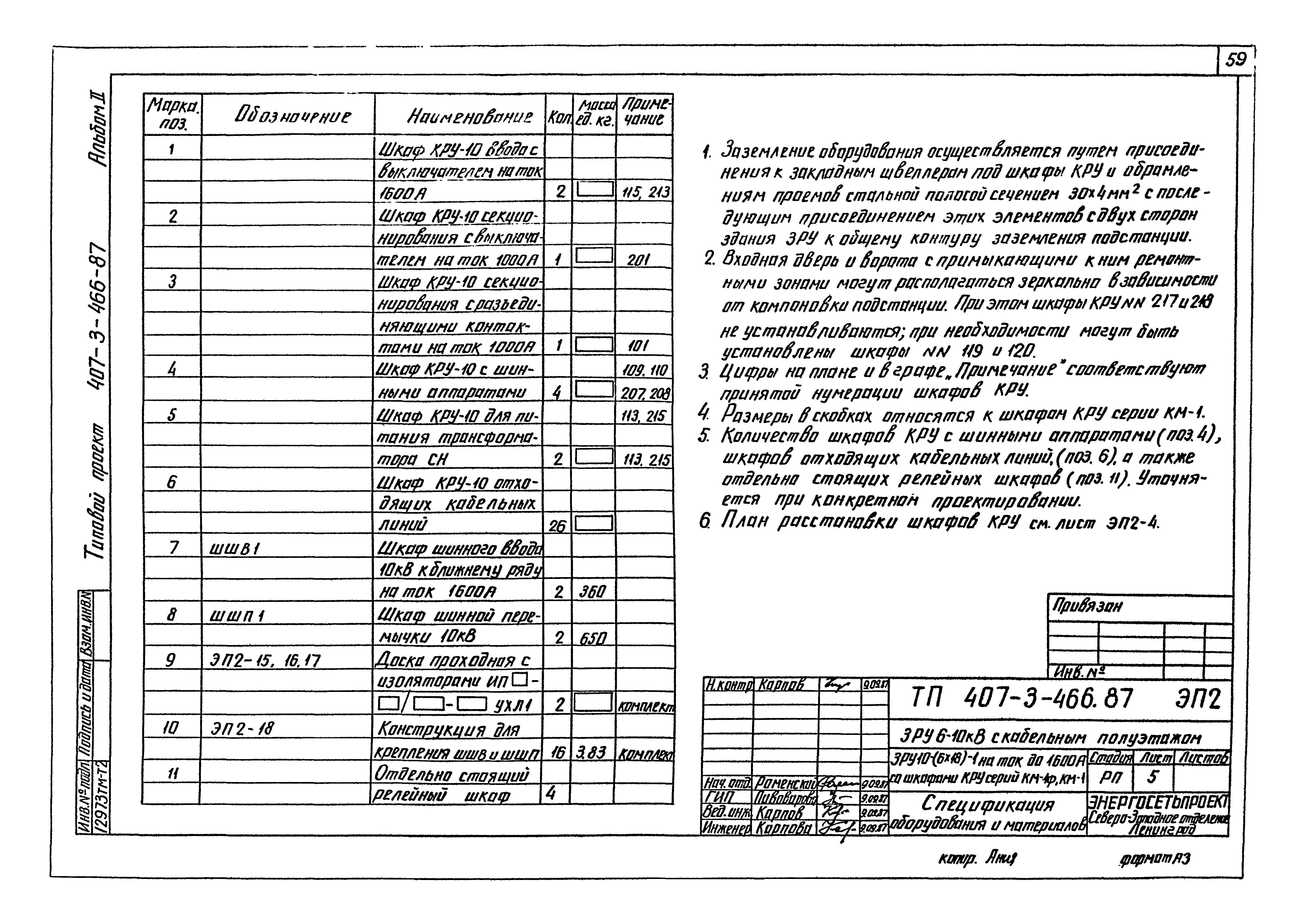 Типовой проект 407-3-466.87