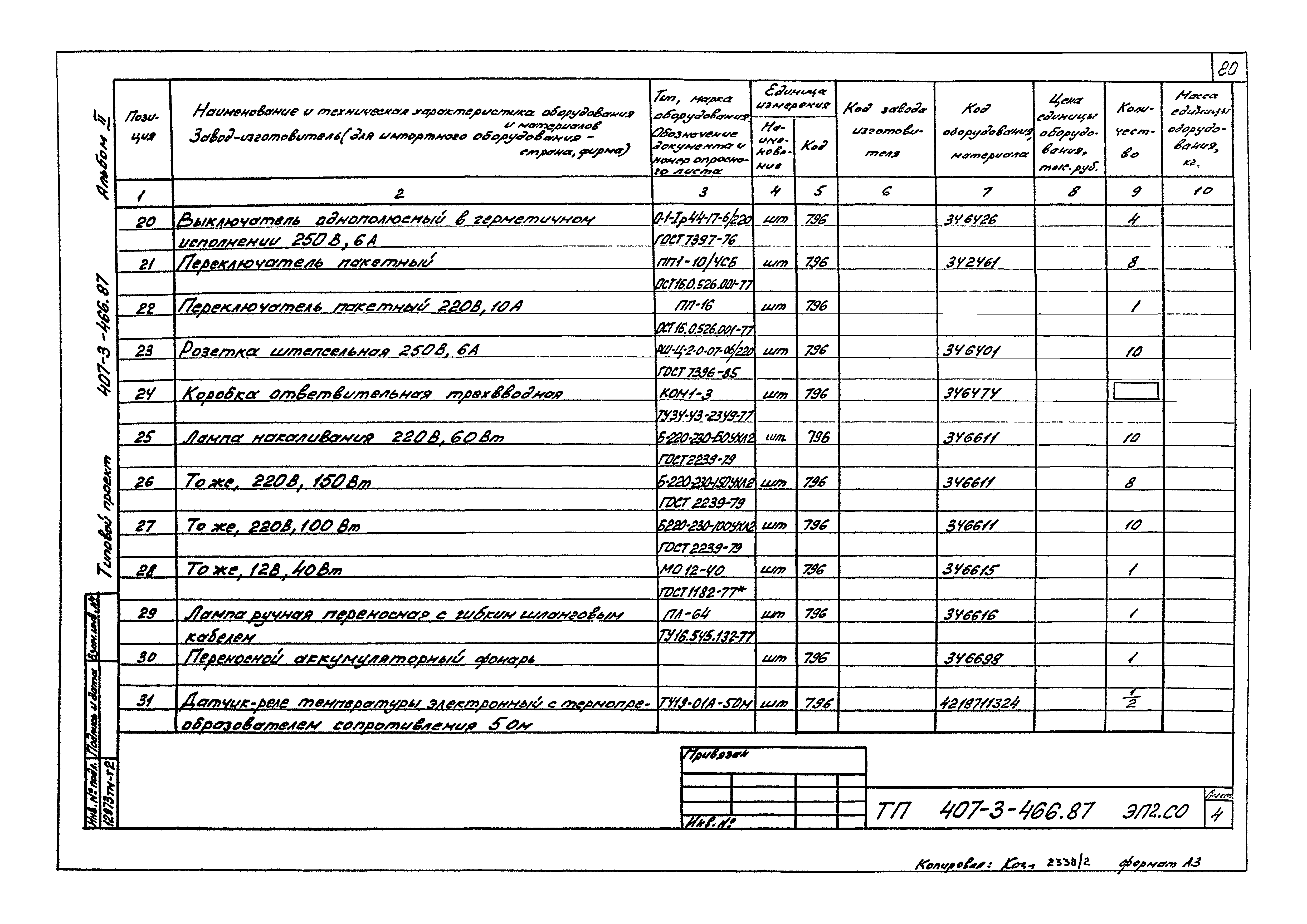 Типовой проект 407-3-466.87