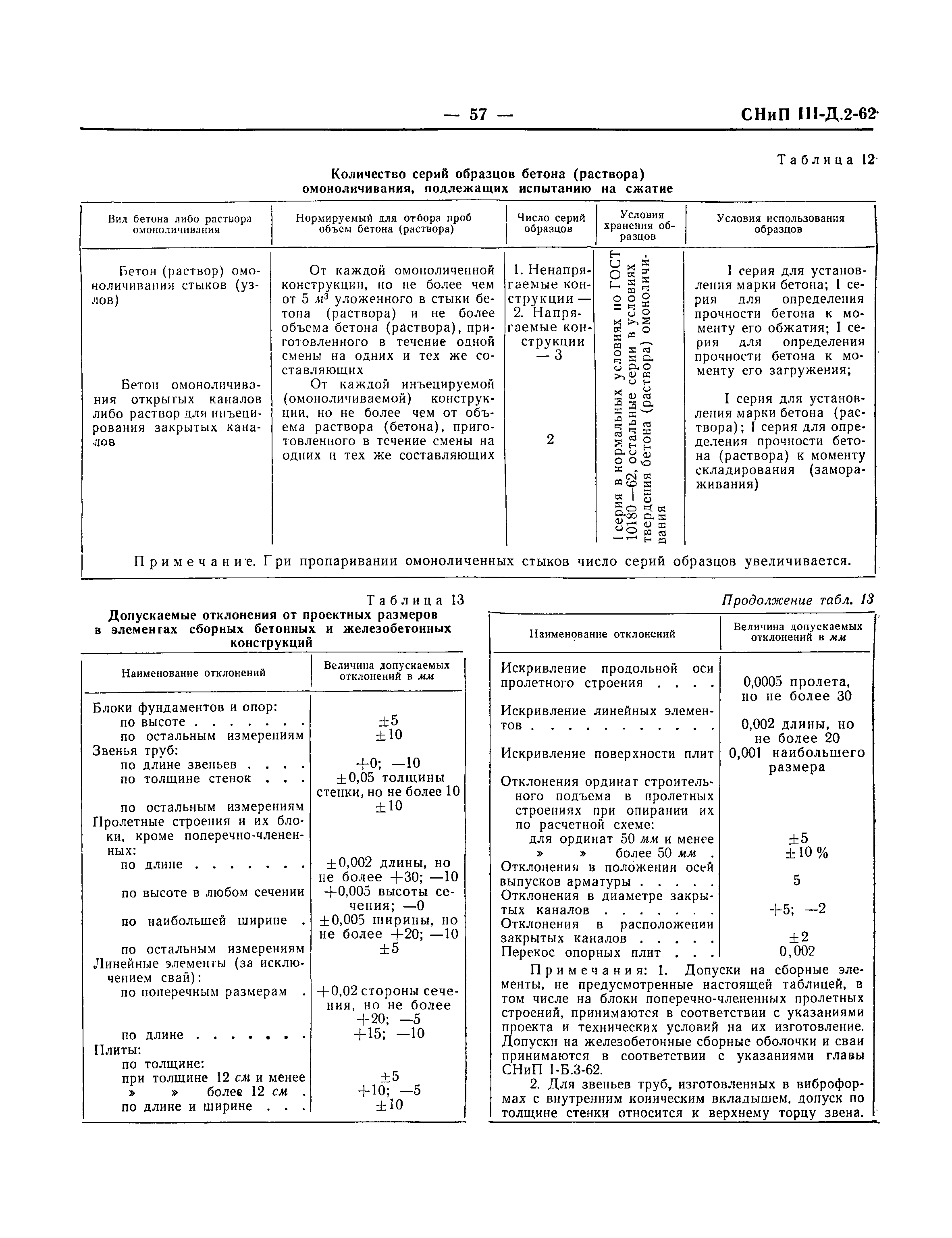 СНиП III-Д.2-62