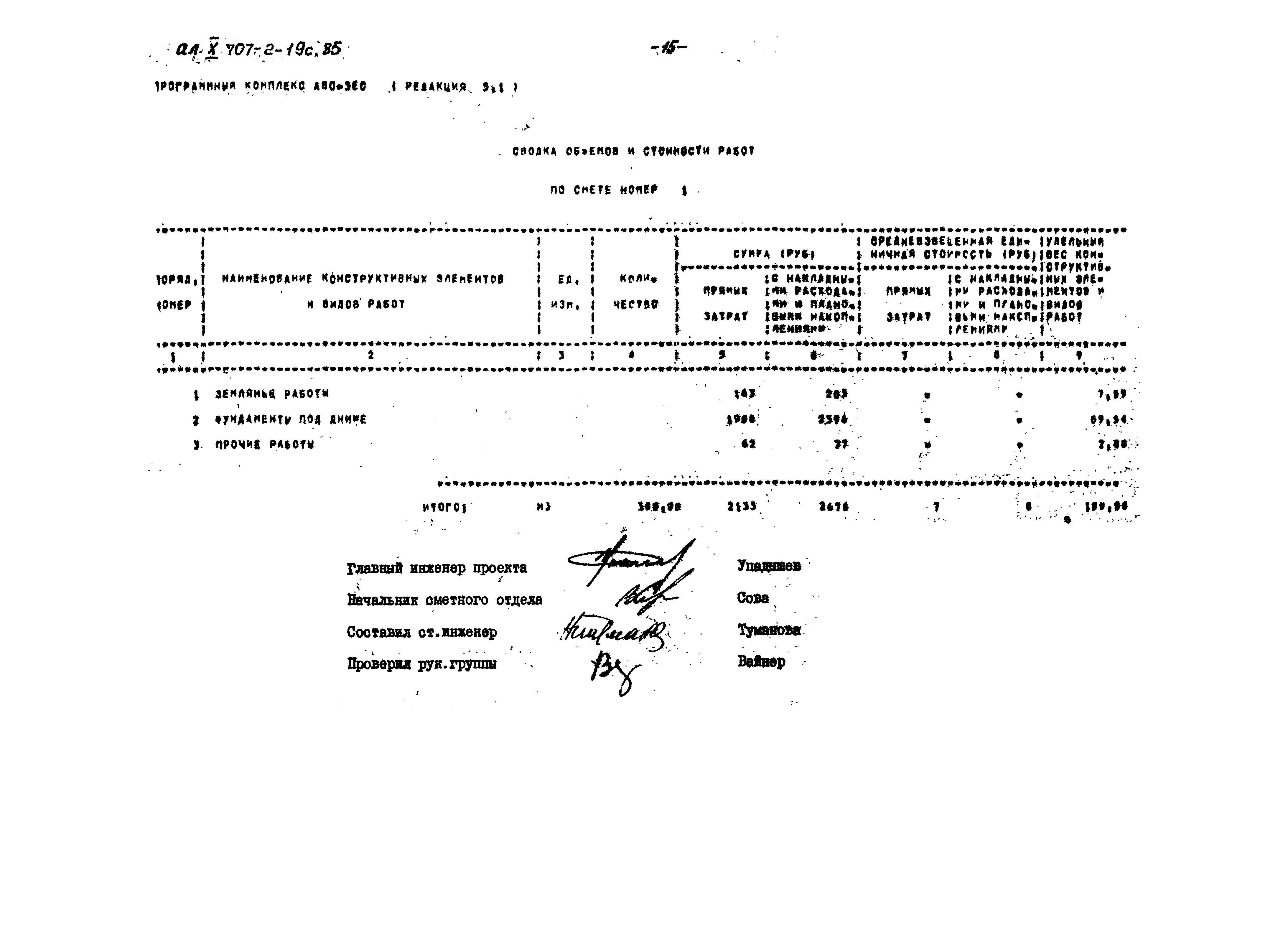 Типовой проект 707-2-19с.85