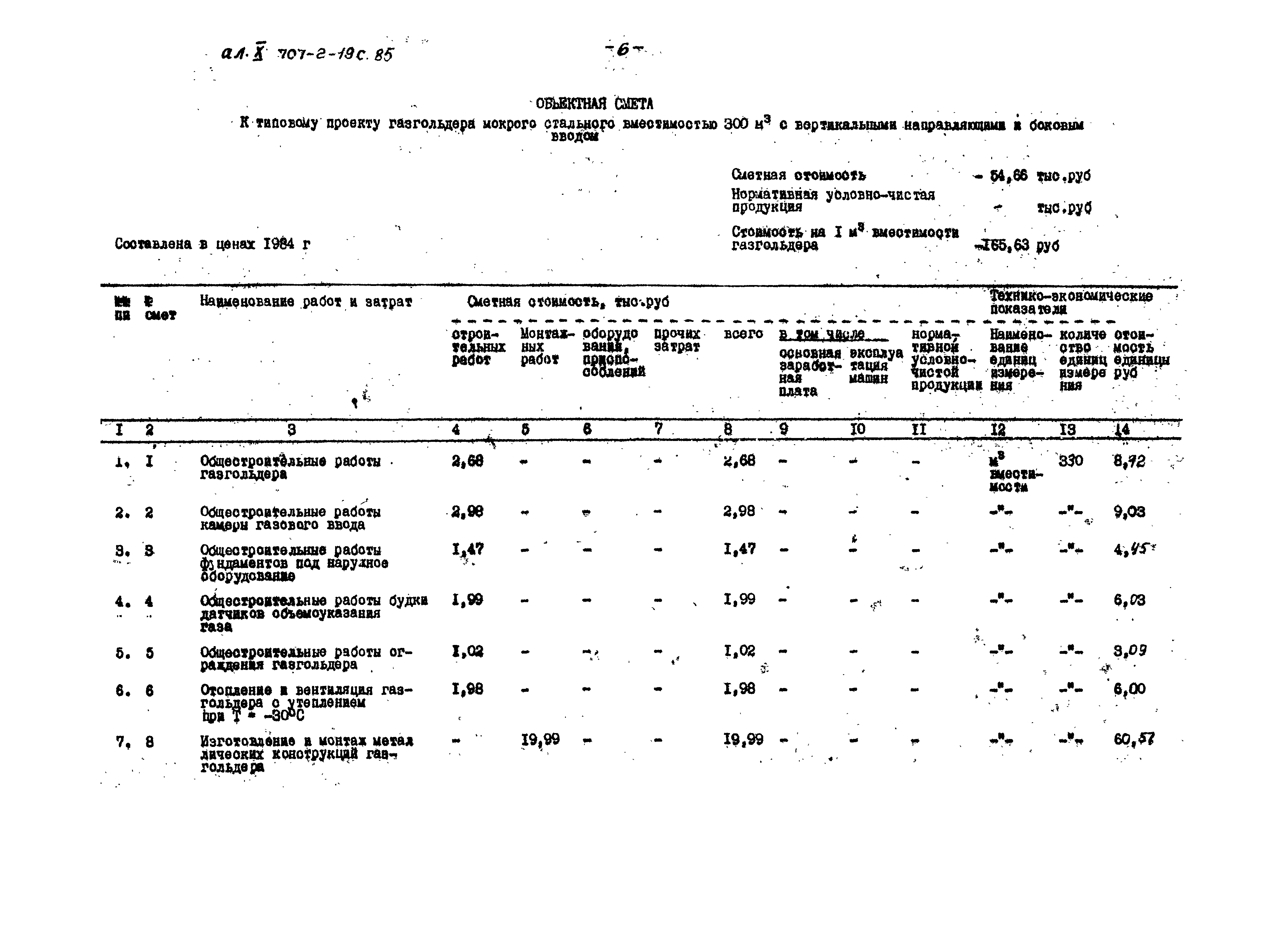 Типовой проект 707-2-19с.85