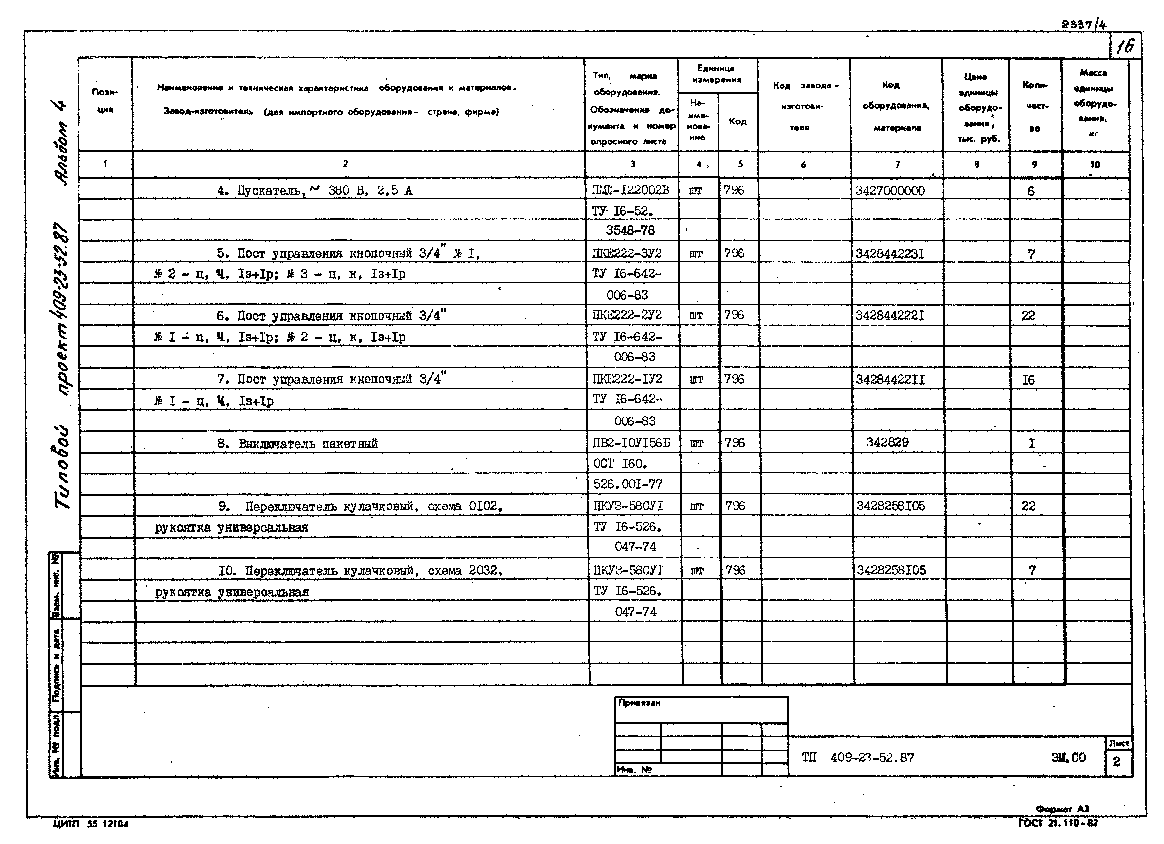 Типовой проект 409-23-52.87