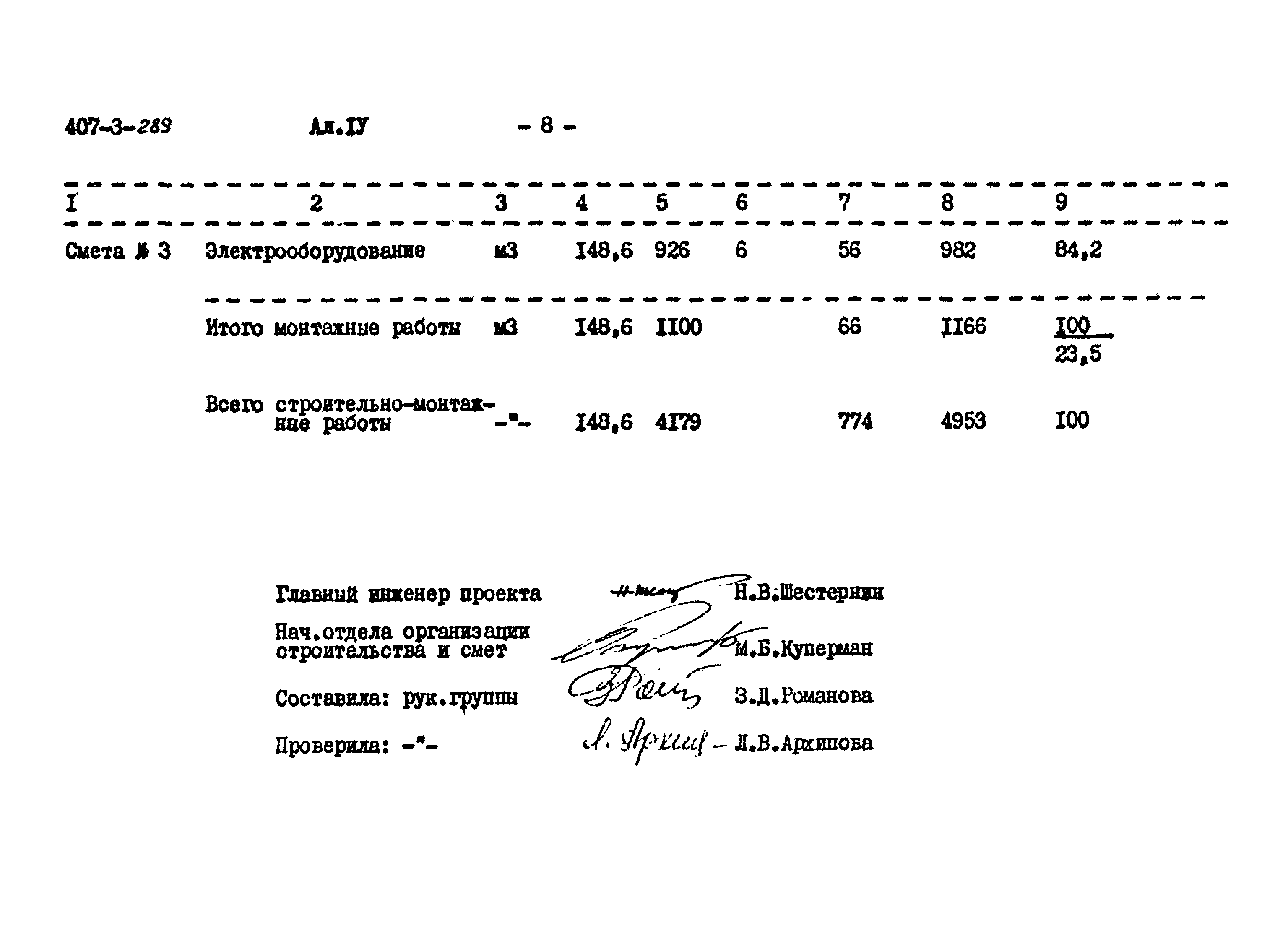 Типовой проект 407-3-289