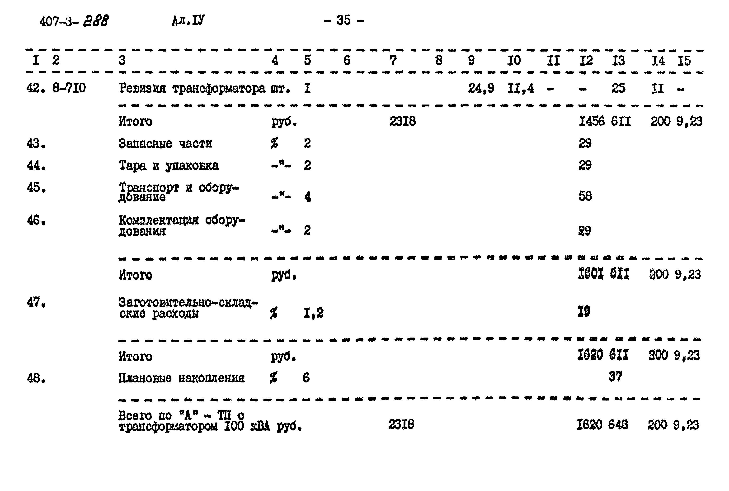 Типовой проект 407-3-288