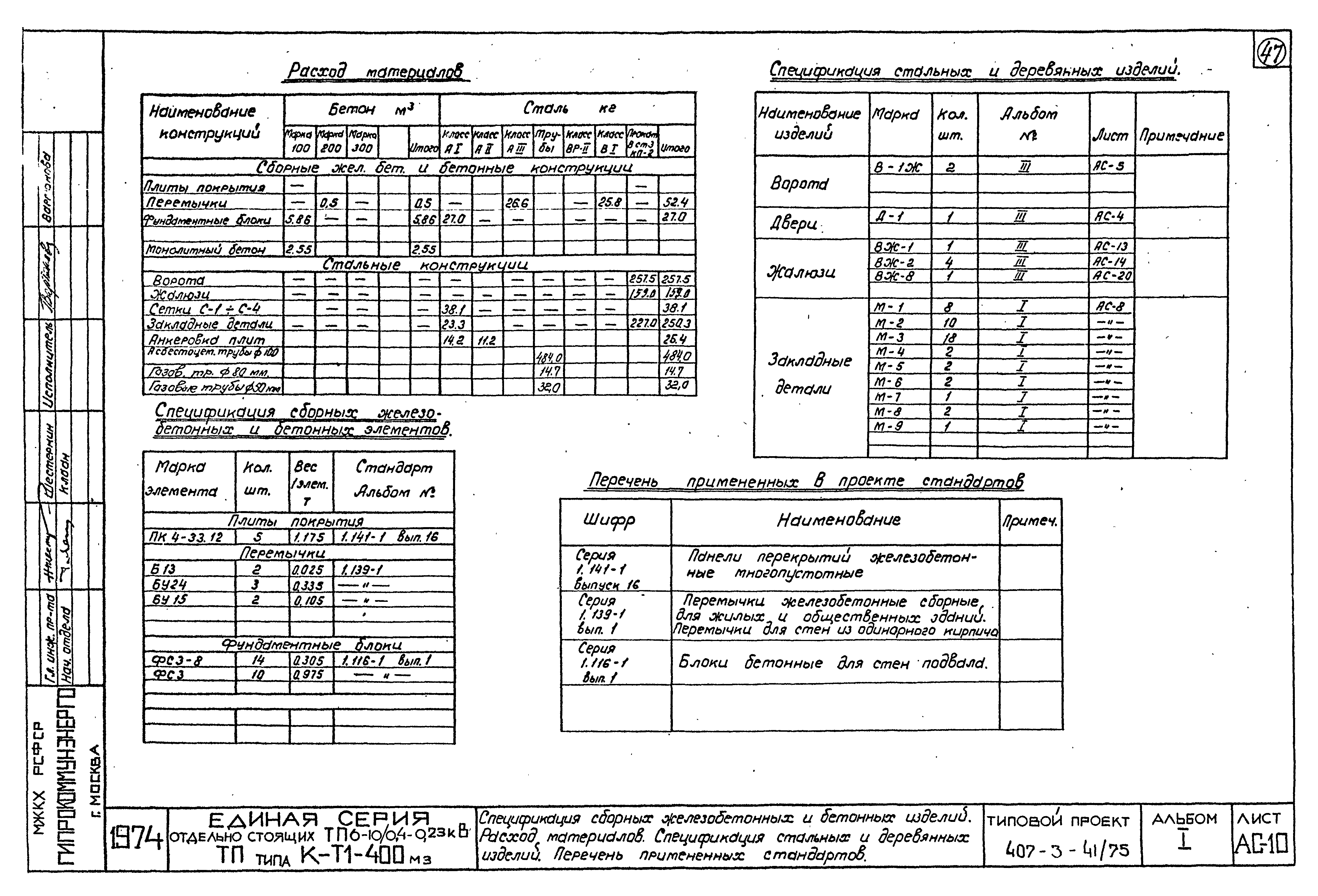 Типовой проект 407-3-41/75