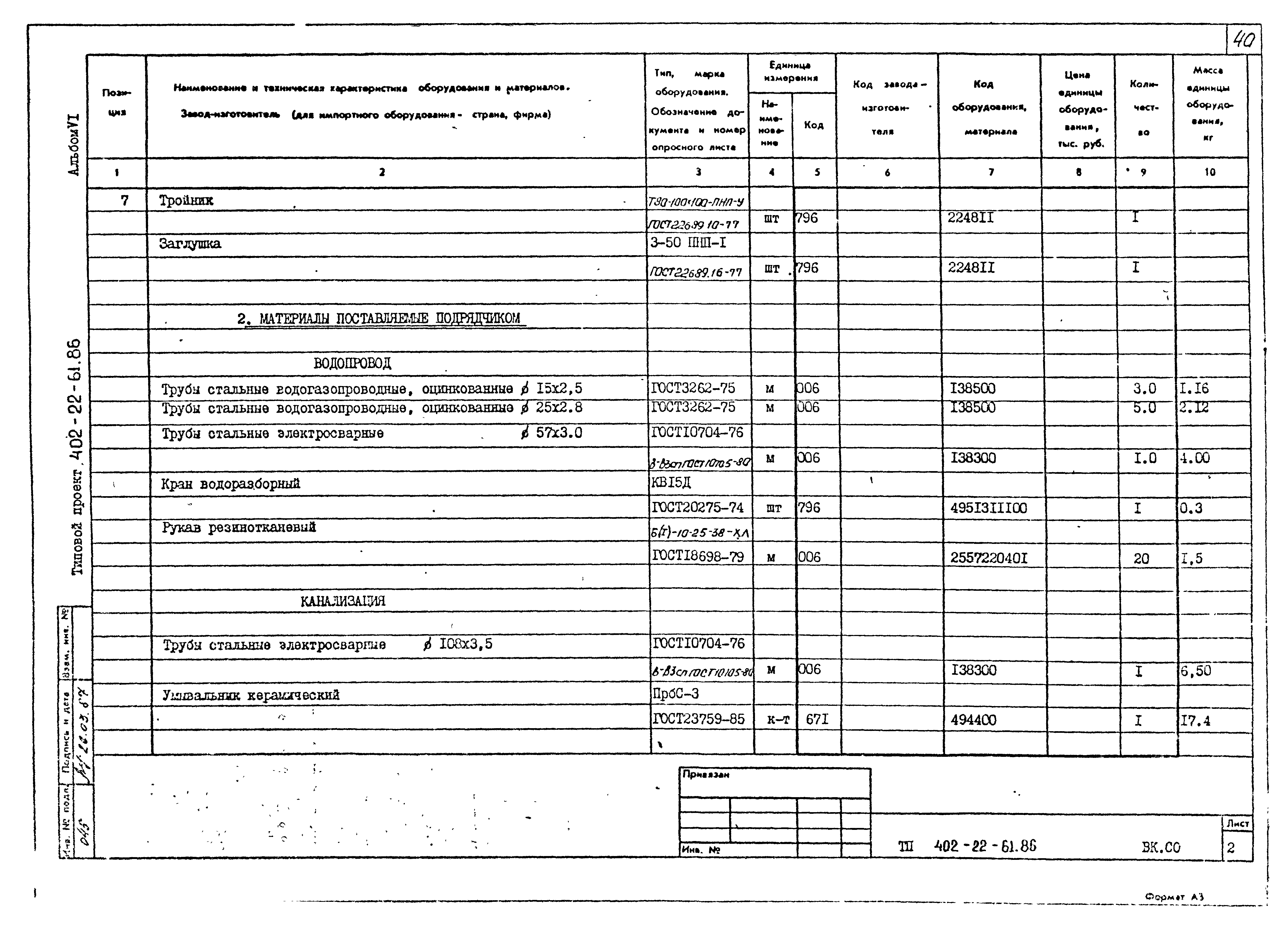 Типовой проект 402-22-61.86