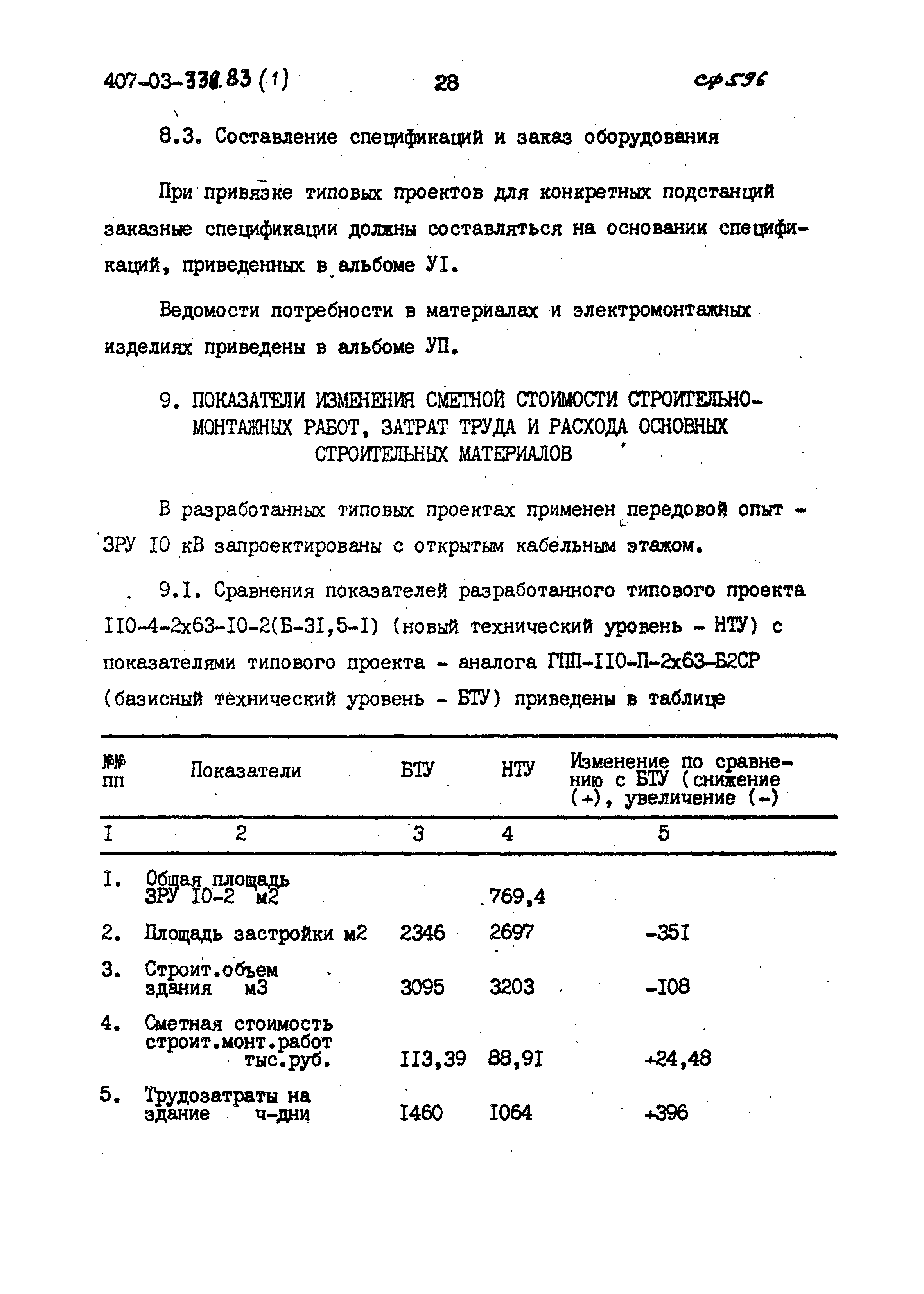 Типовые проектные решения 407-03-338.83