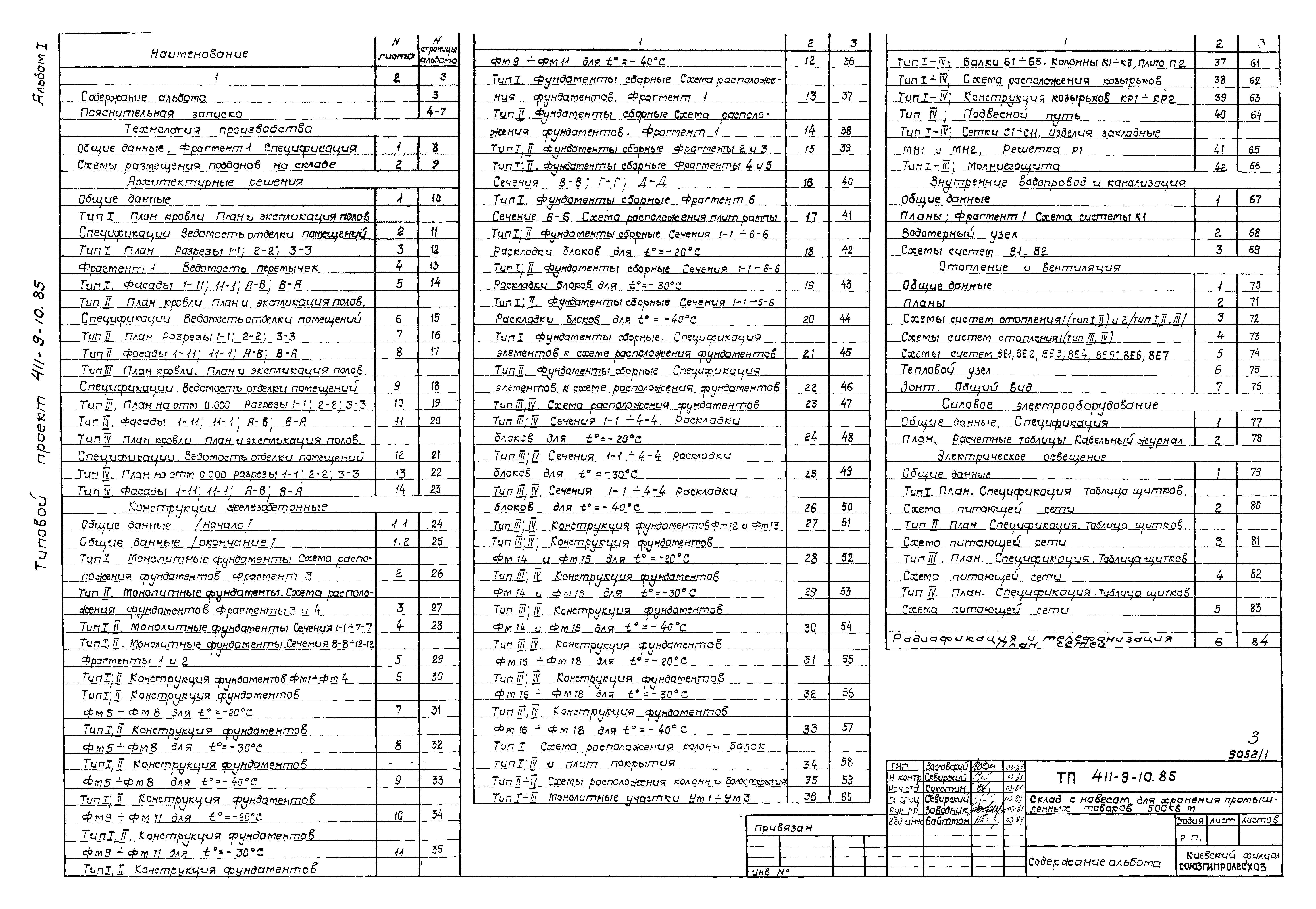 Типовой проект 411-9-10.85