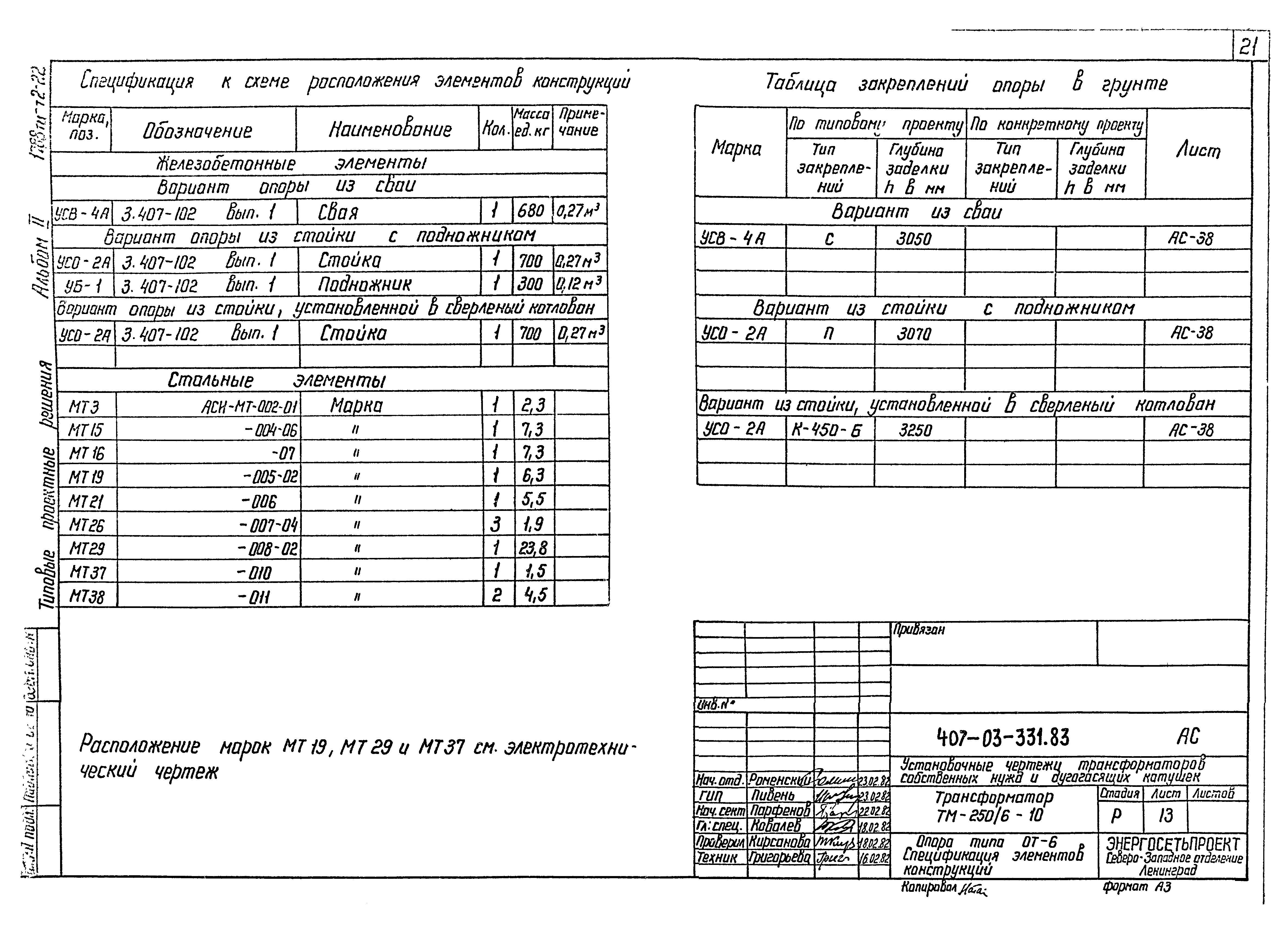 Типовые проектные решения 407-03-331.83