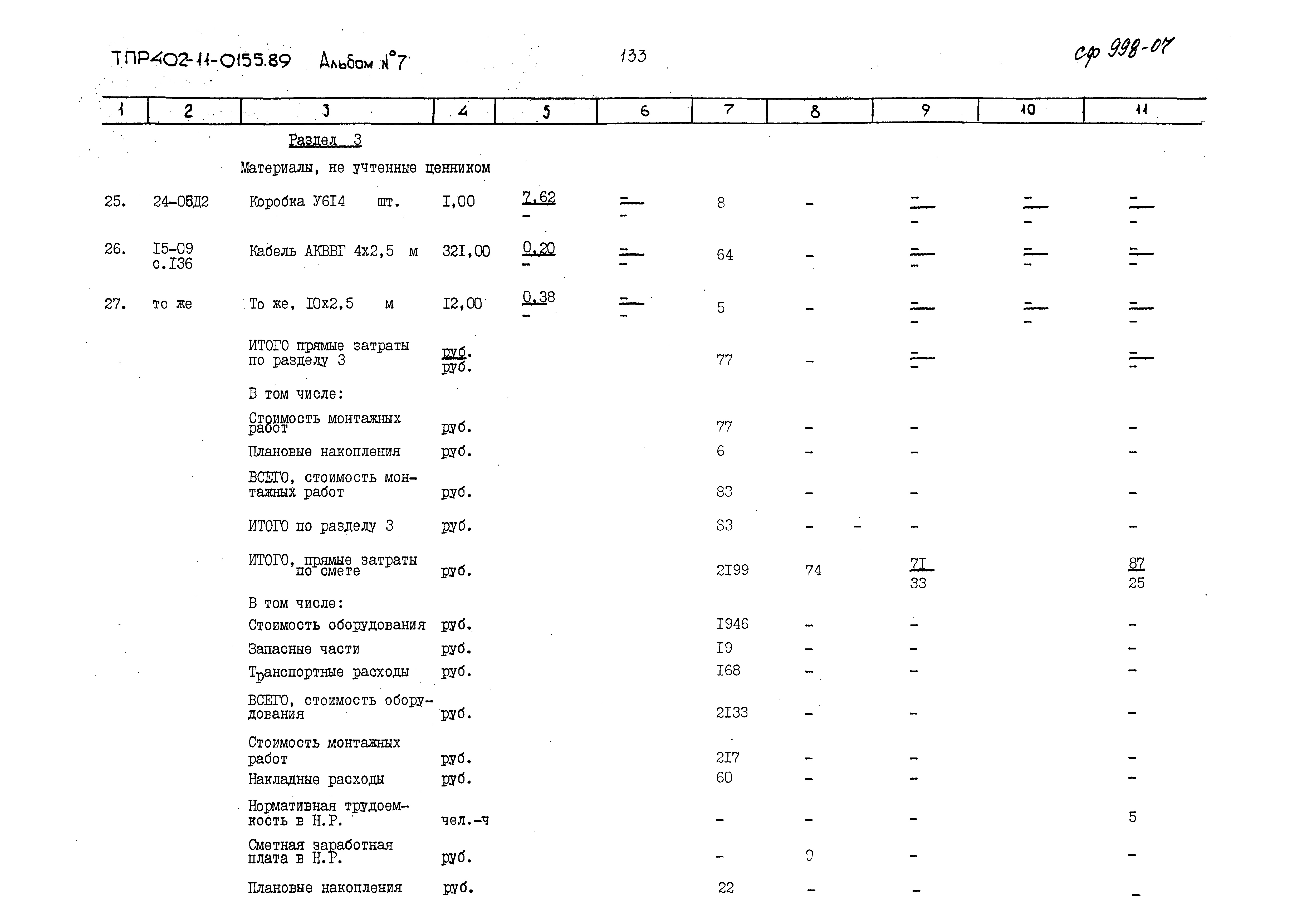 Типовые проектные решения 402-11-0155.89