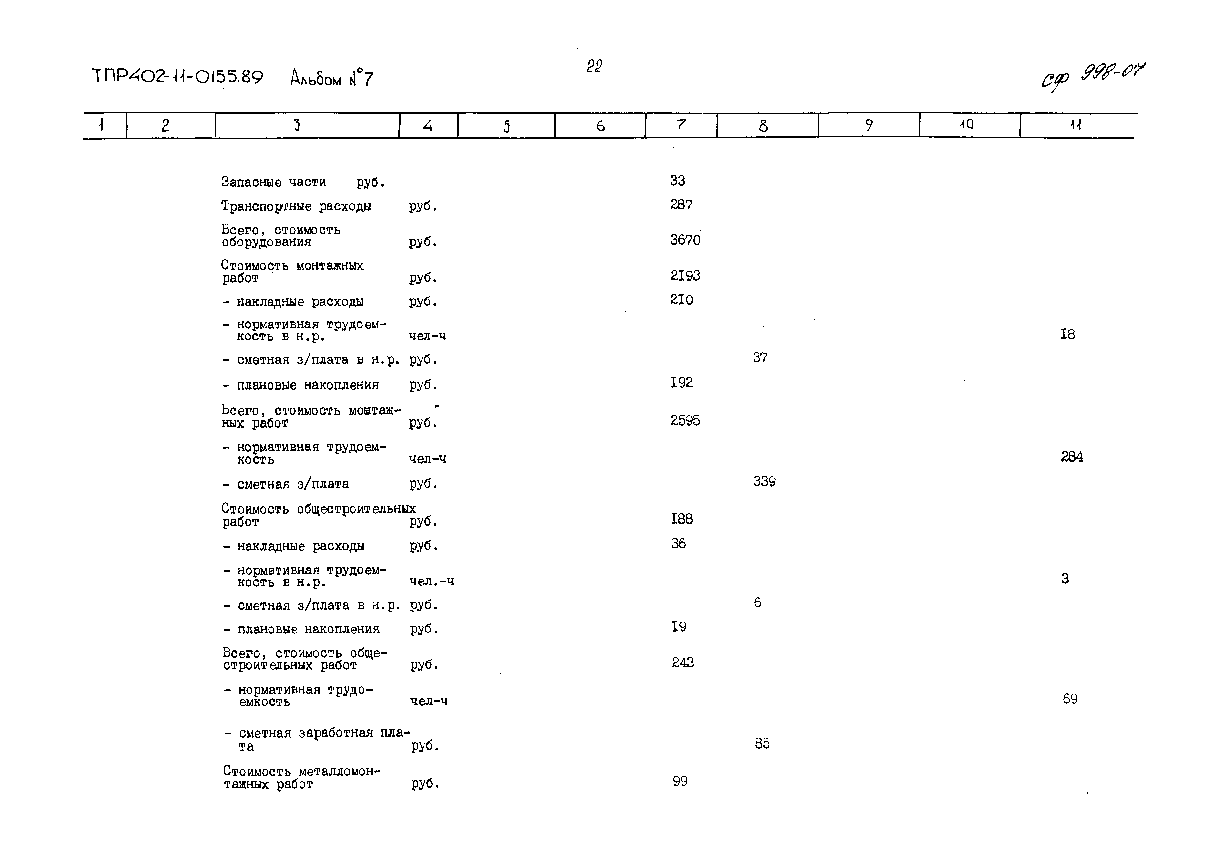 Типовые проектные решения 402-11-0155.89