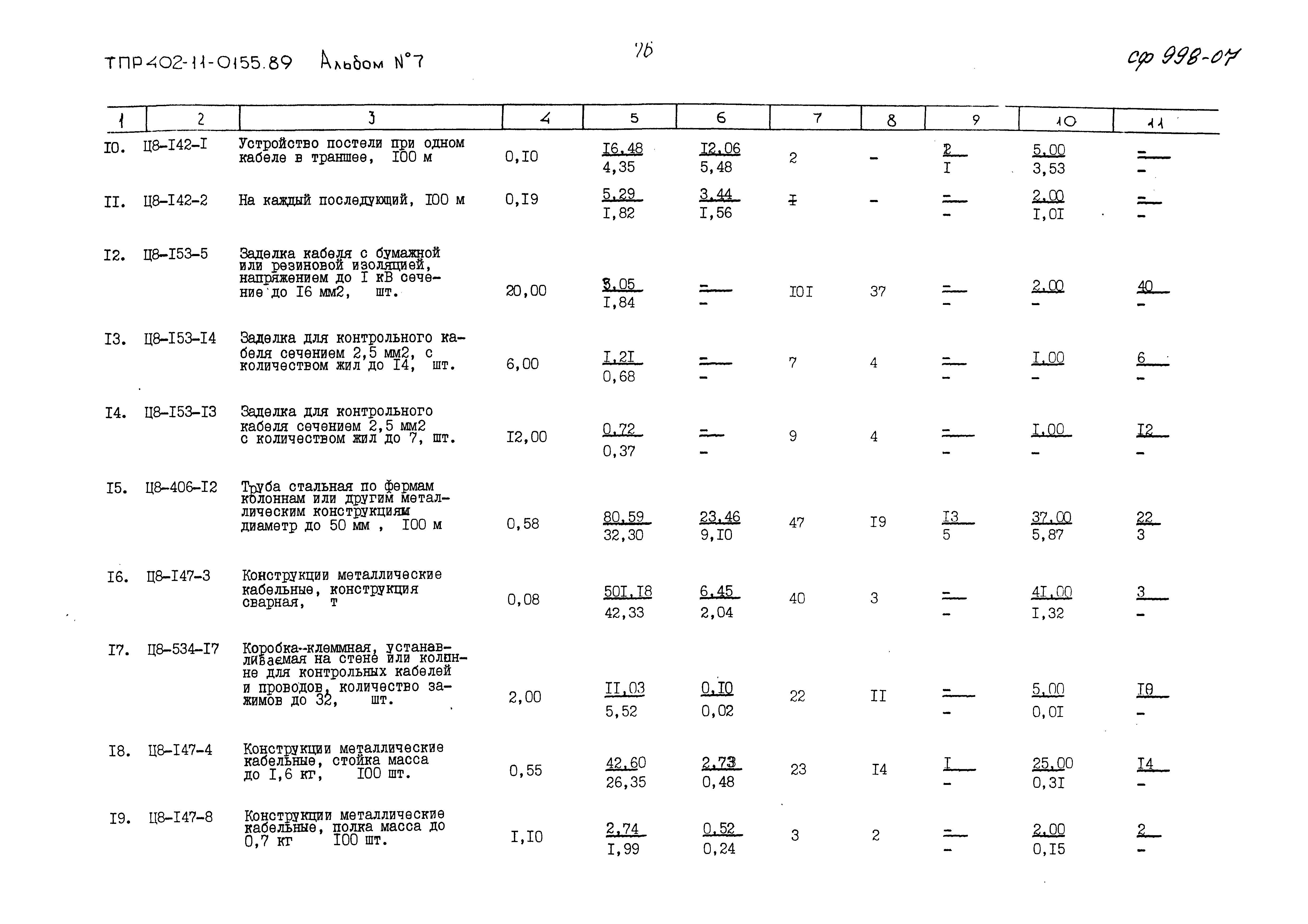 Типовые проектные решения 402-11-0155.89