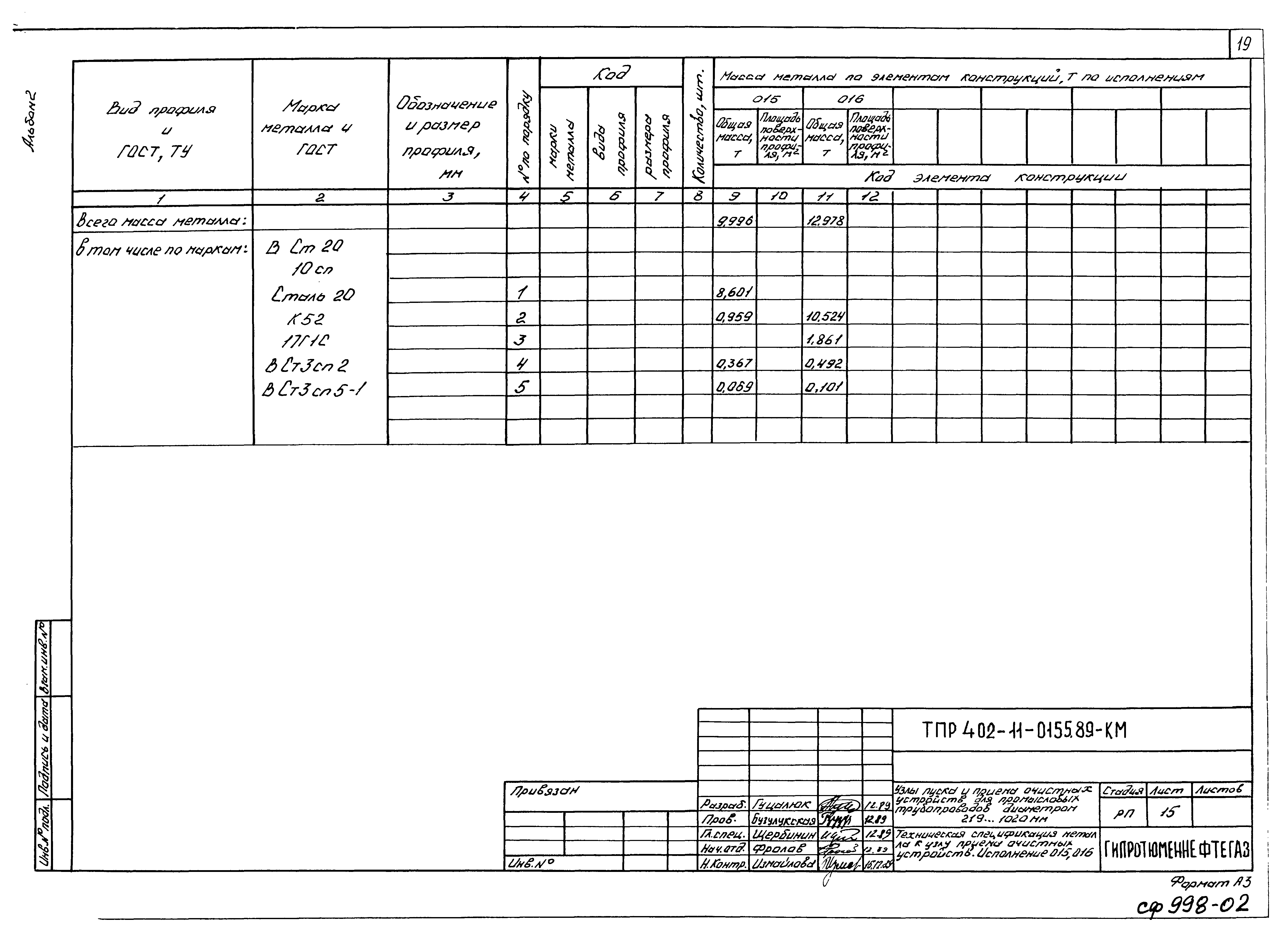 Типовые проектные решения 402-11-0155.89