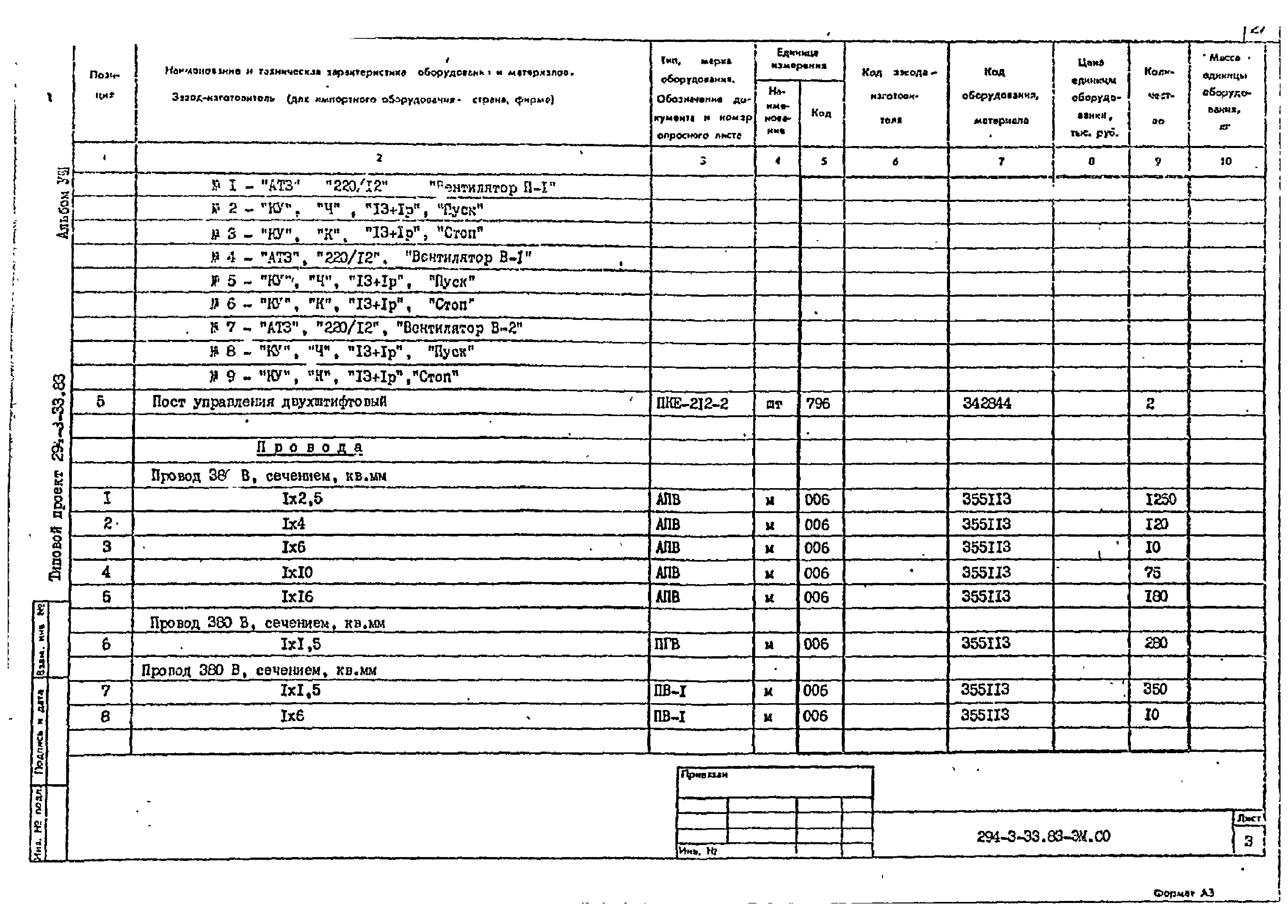 Типовой проект 294-3-33.83