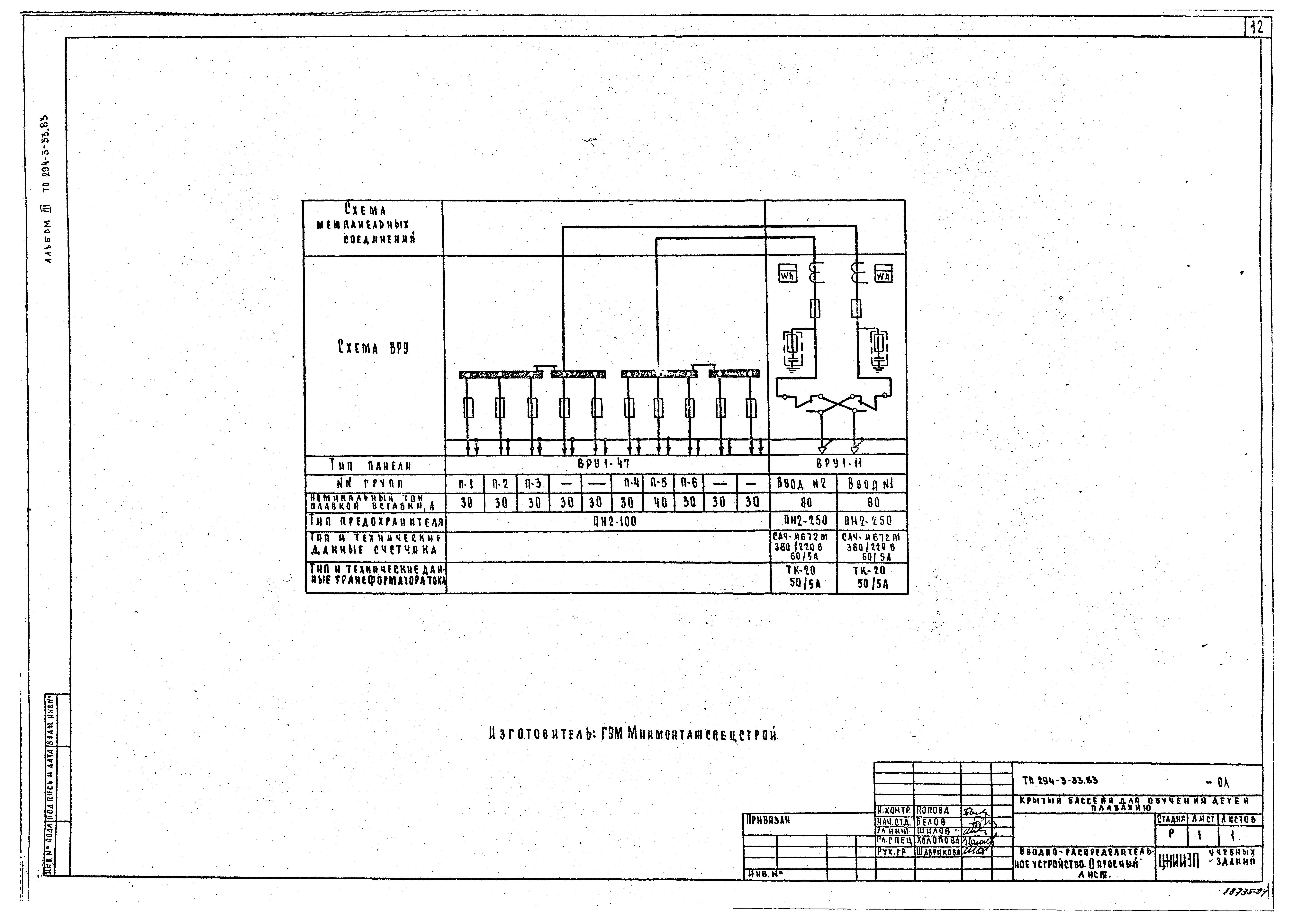 Типовой проект 294-3-33.83