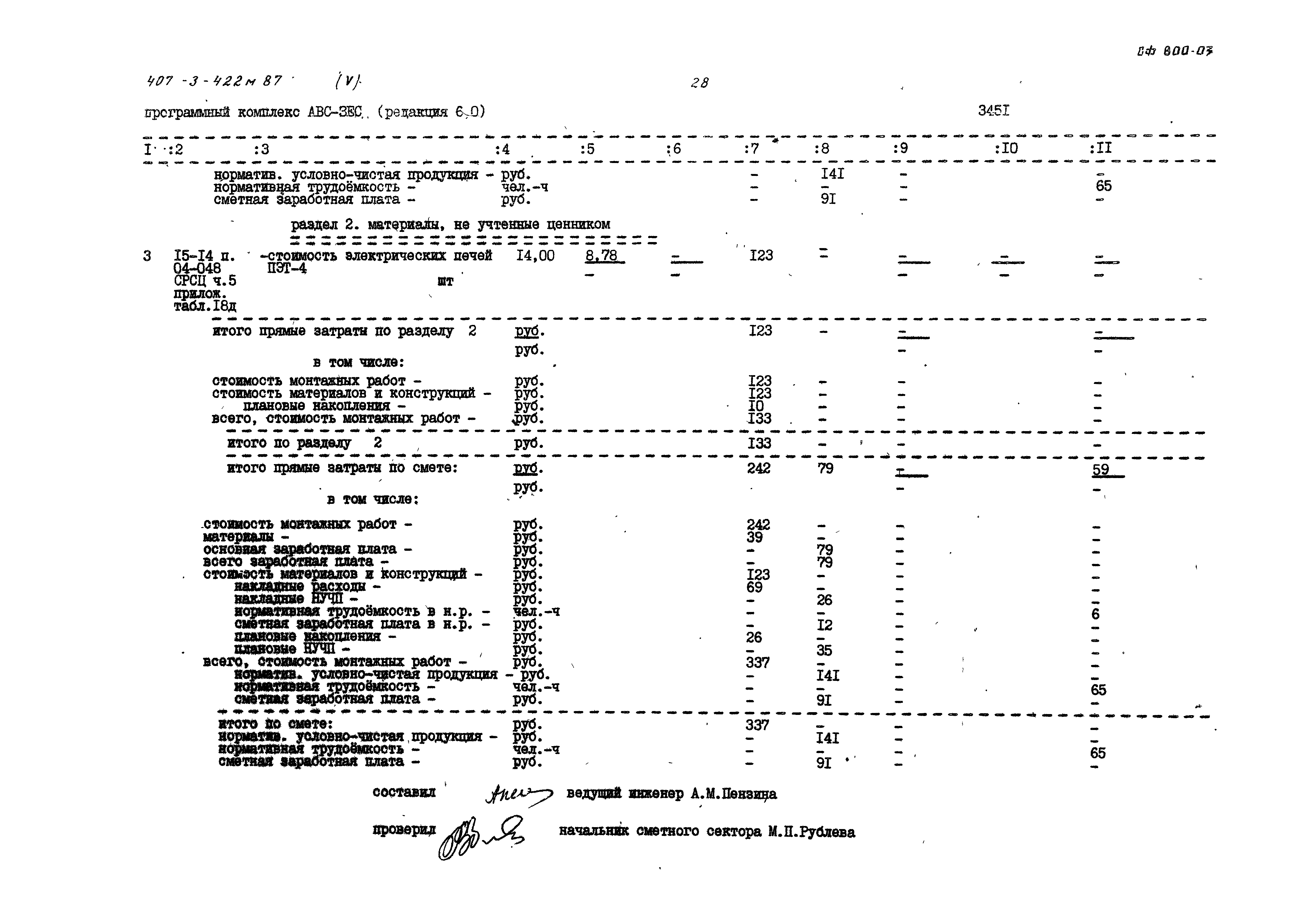 Типовой проект 407-3-422м.87