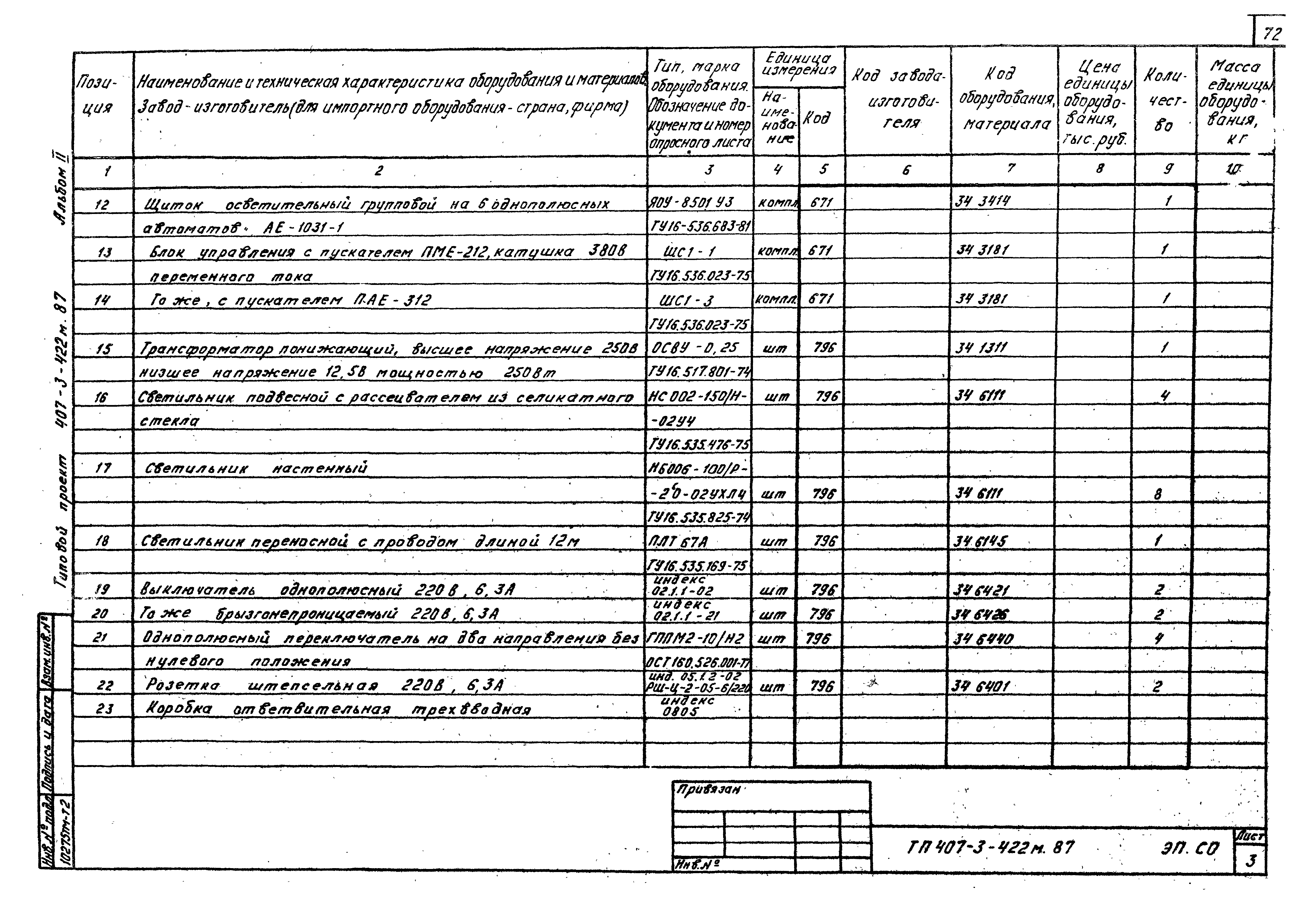 Типовой проект 407-3-422м.87