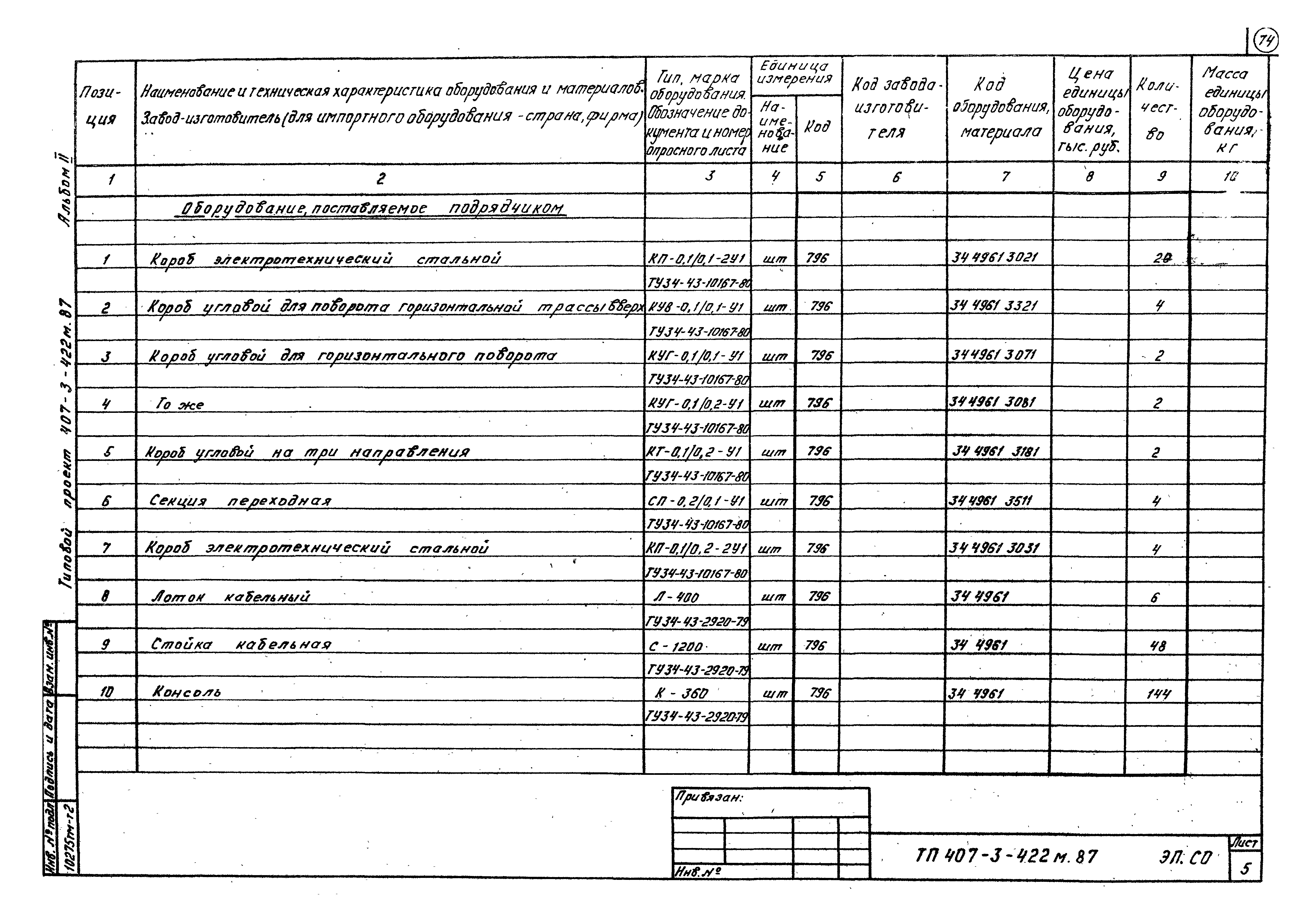 Типовой проект 407-3-422м.87