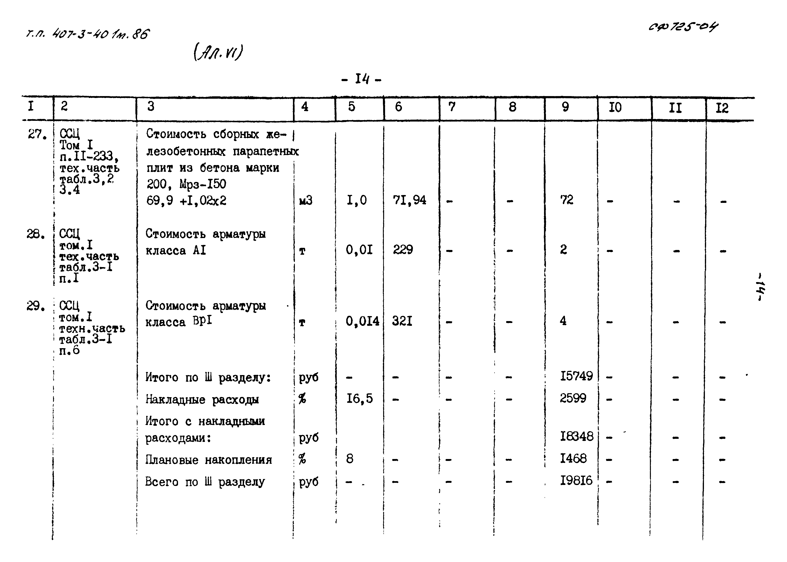 Типовой проект 407-3-401м.86