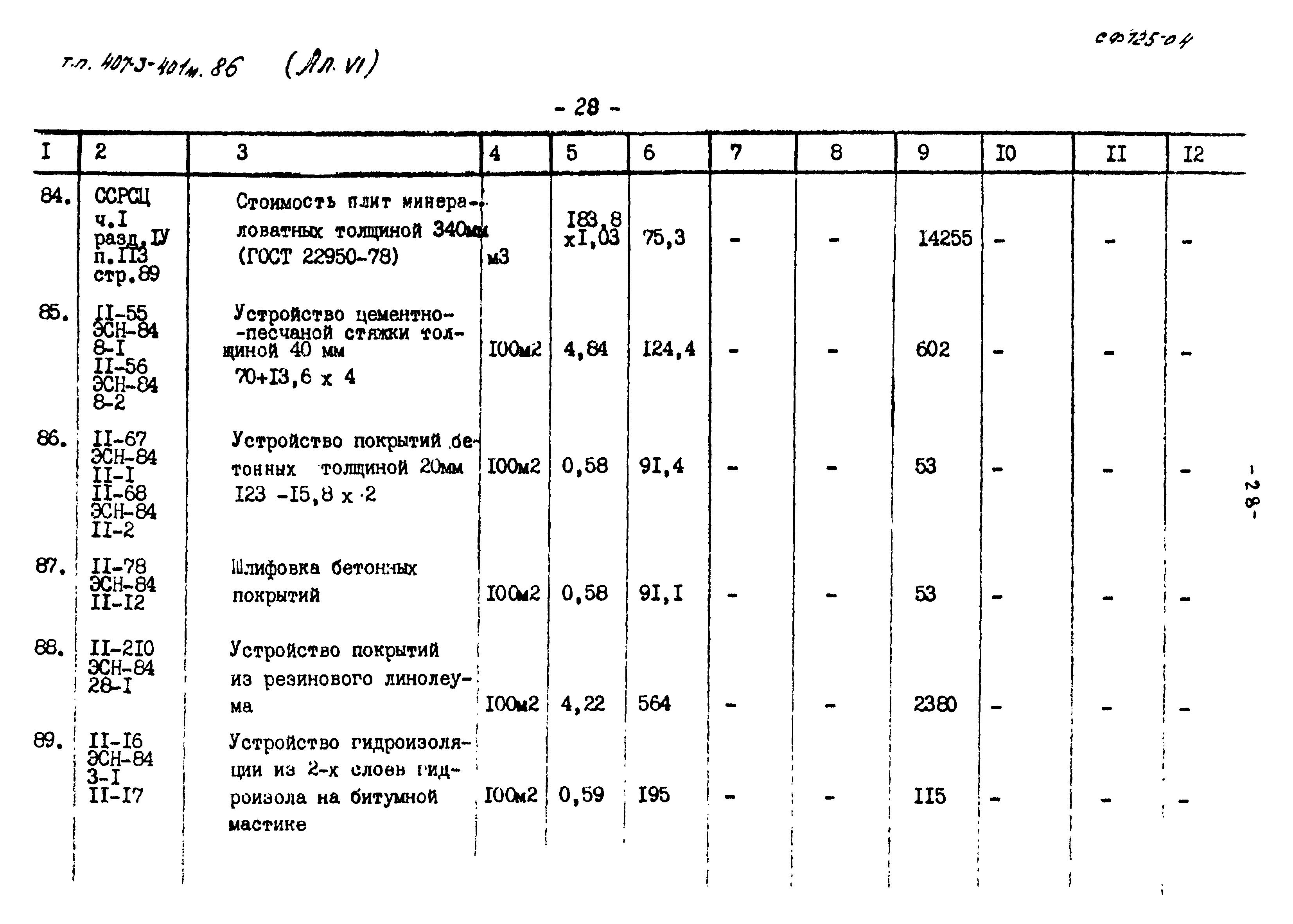 Типовой проект 407-3-401м.86