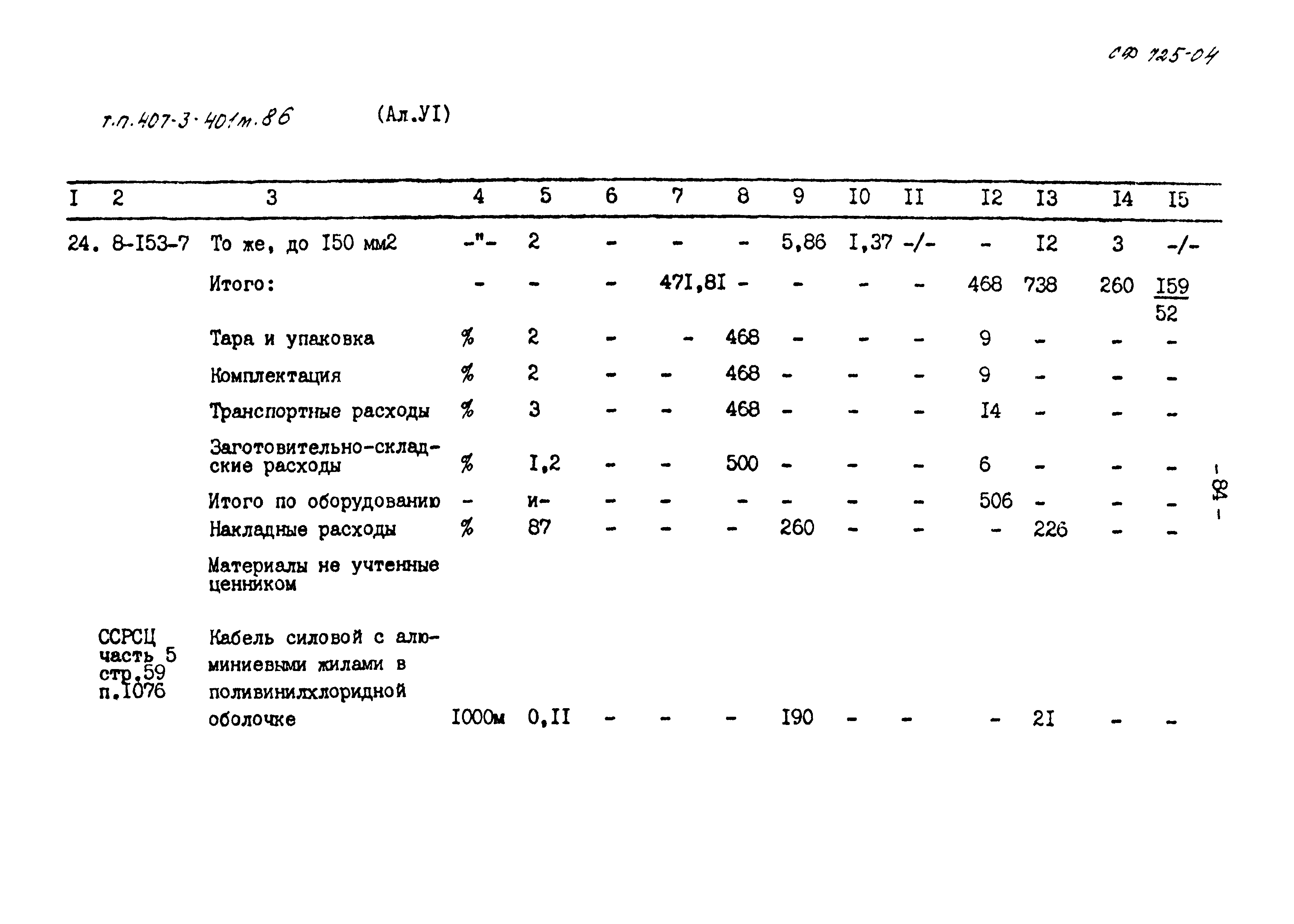 Типовой проект 407-3-401м.86