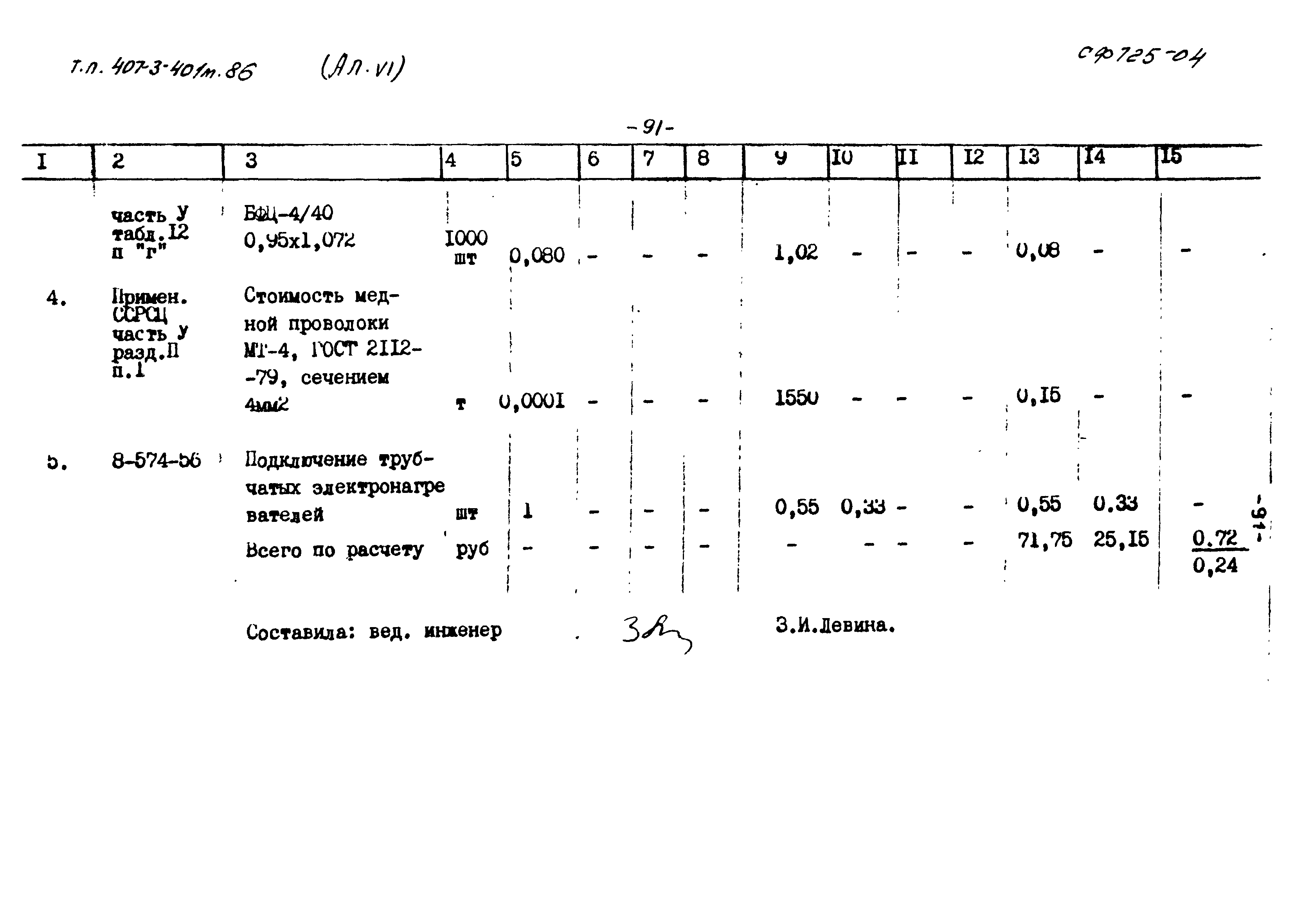 Типовой проект 407-3-401м.86