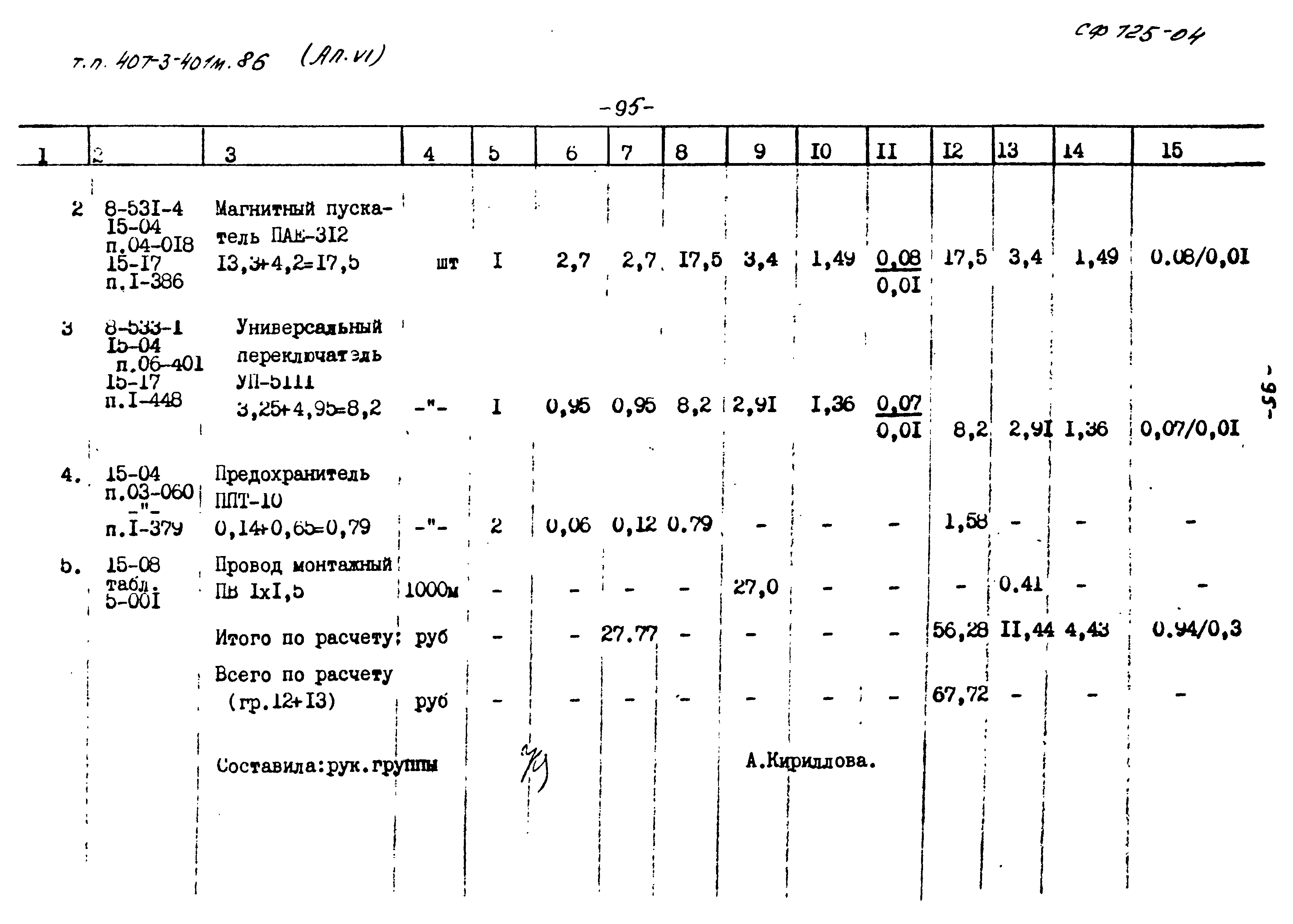 Типовой проект 407-3-401м.86