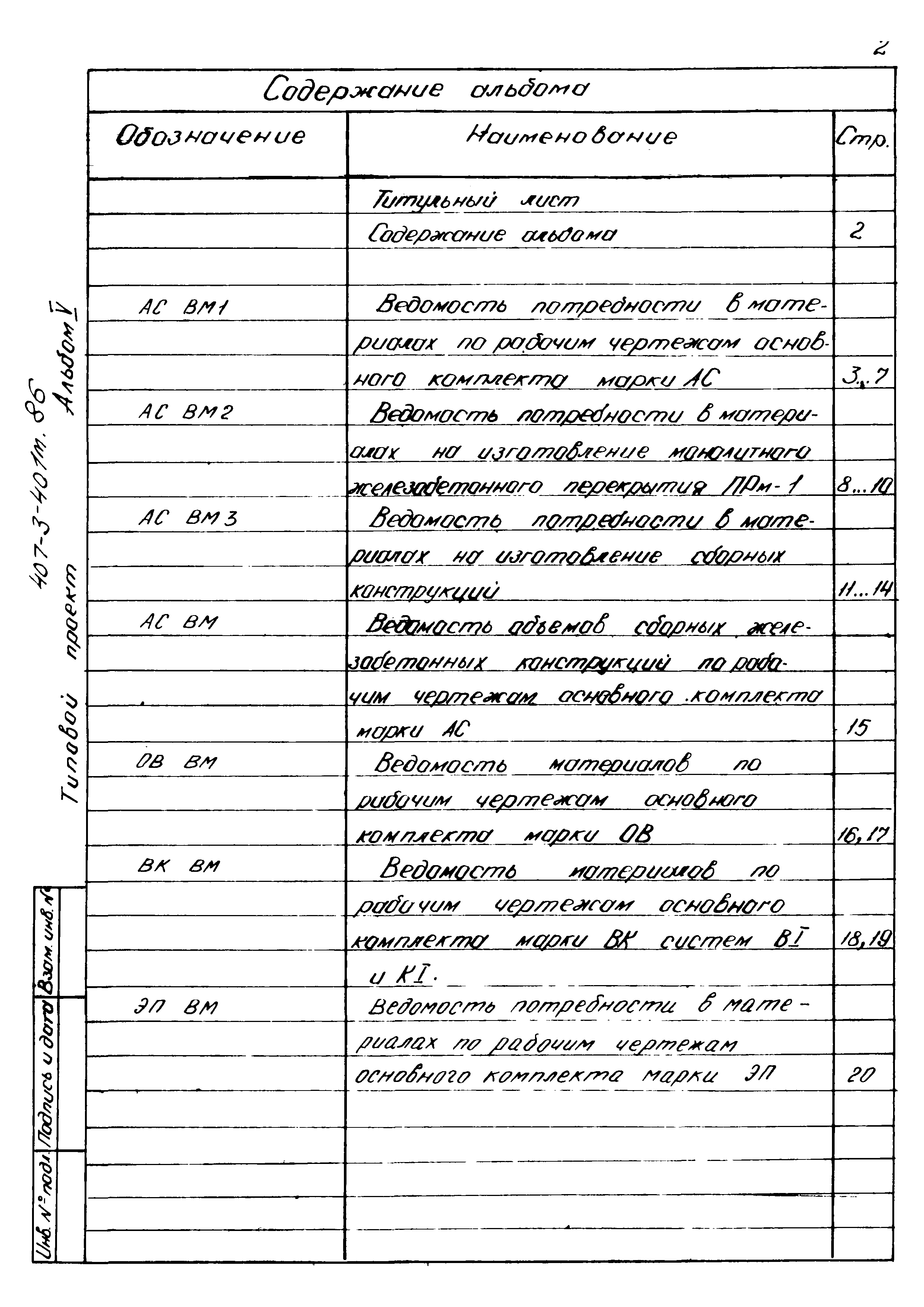 Типовой проект 407-3-401м.86