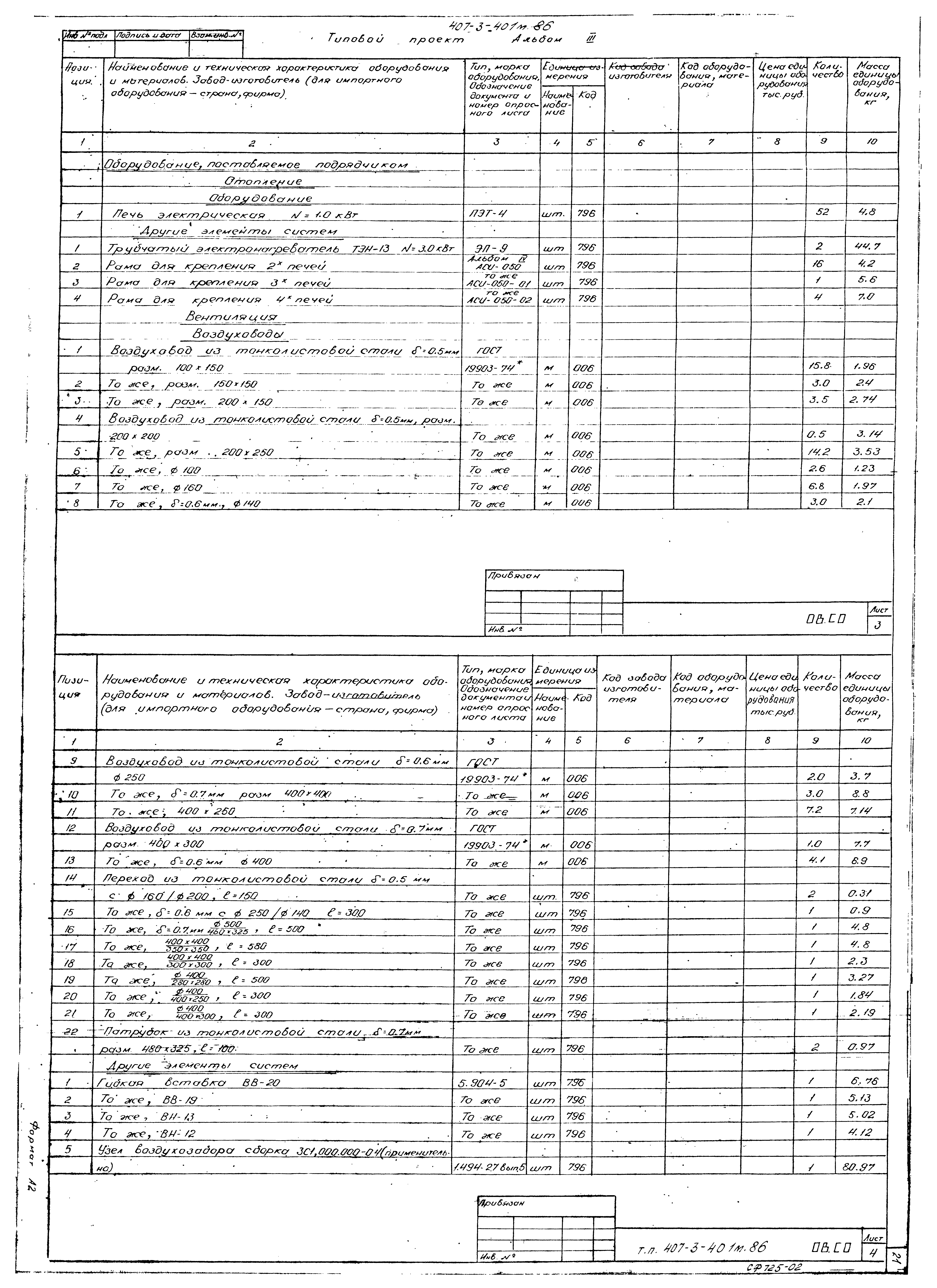 Типовой проект 407-3-401м.86