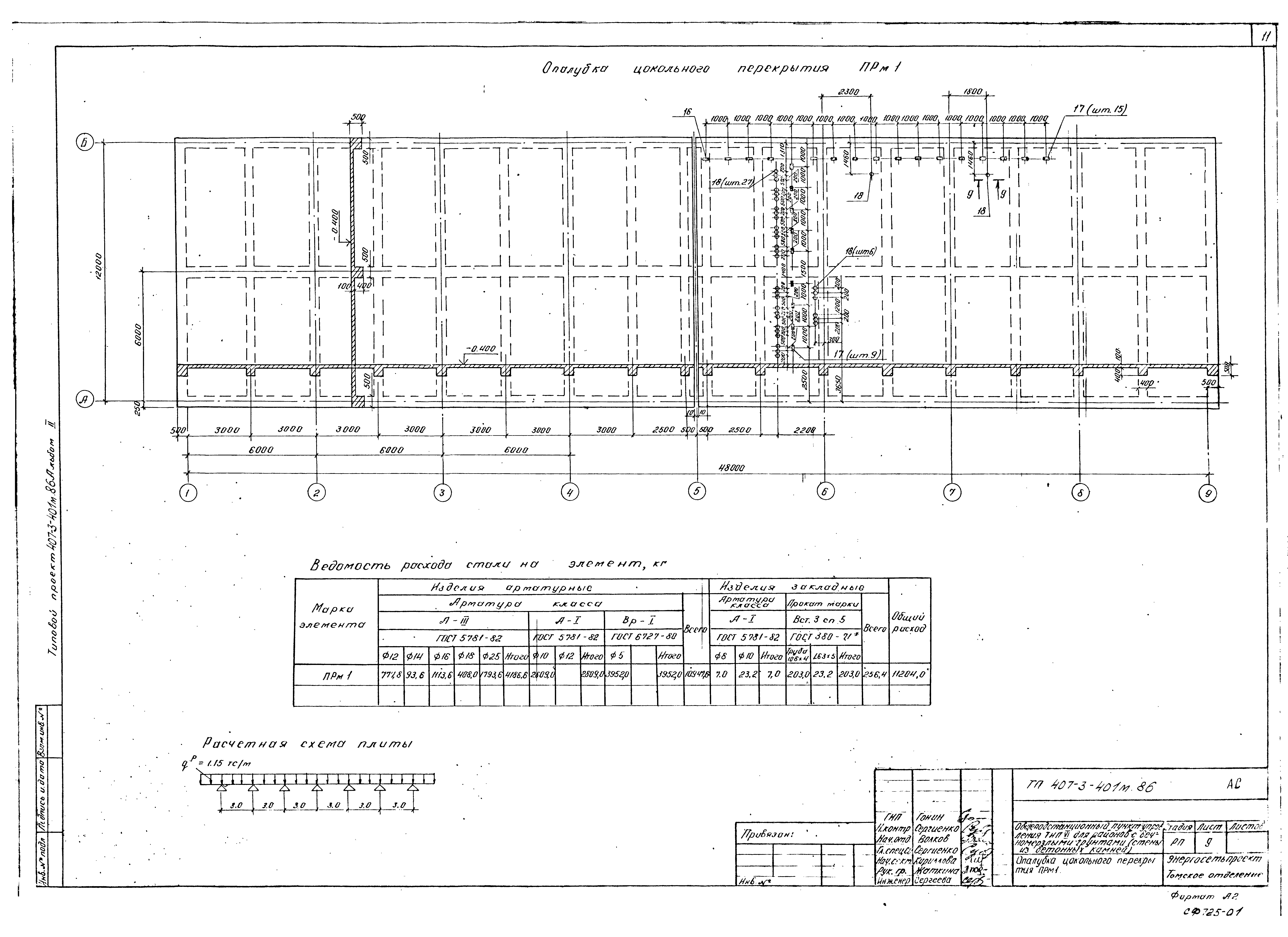 Типовой проект 407-3-401м.86