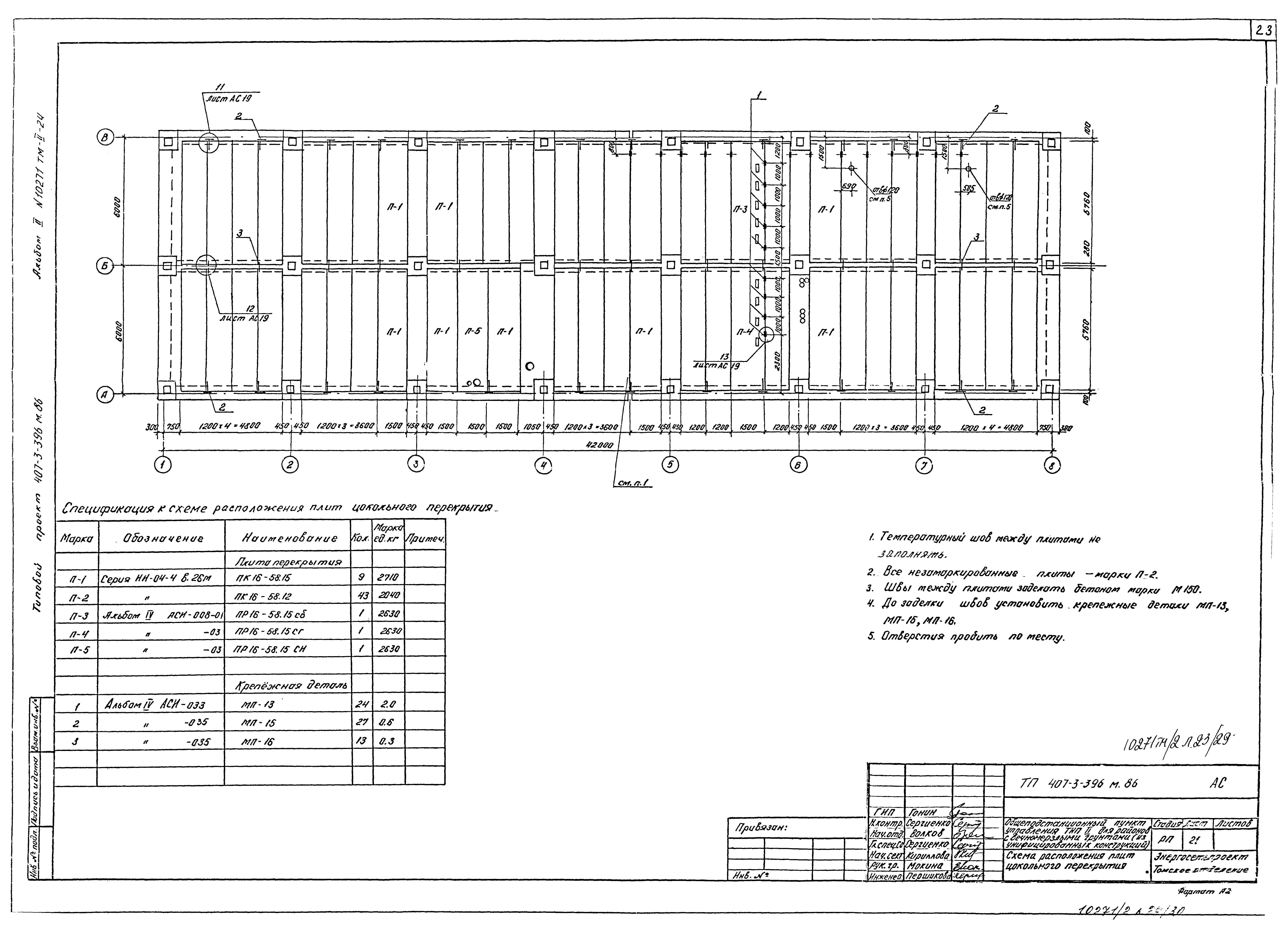 Типовой проект 407-3-396м.86