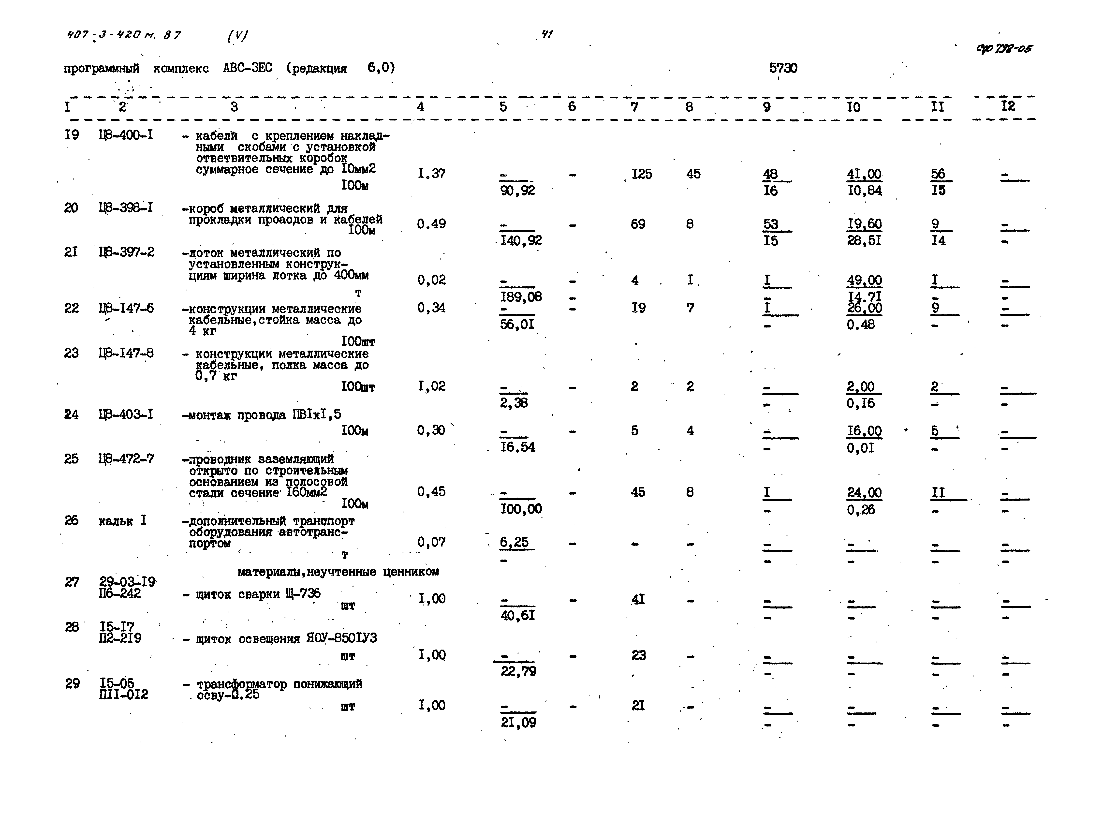 Типовой проект 407-3-420м.87