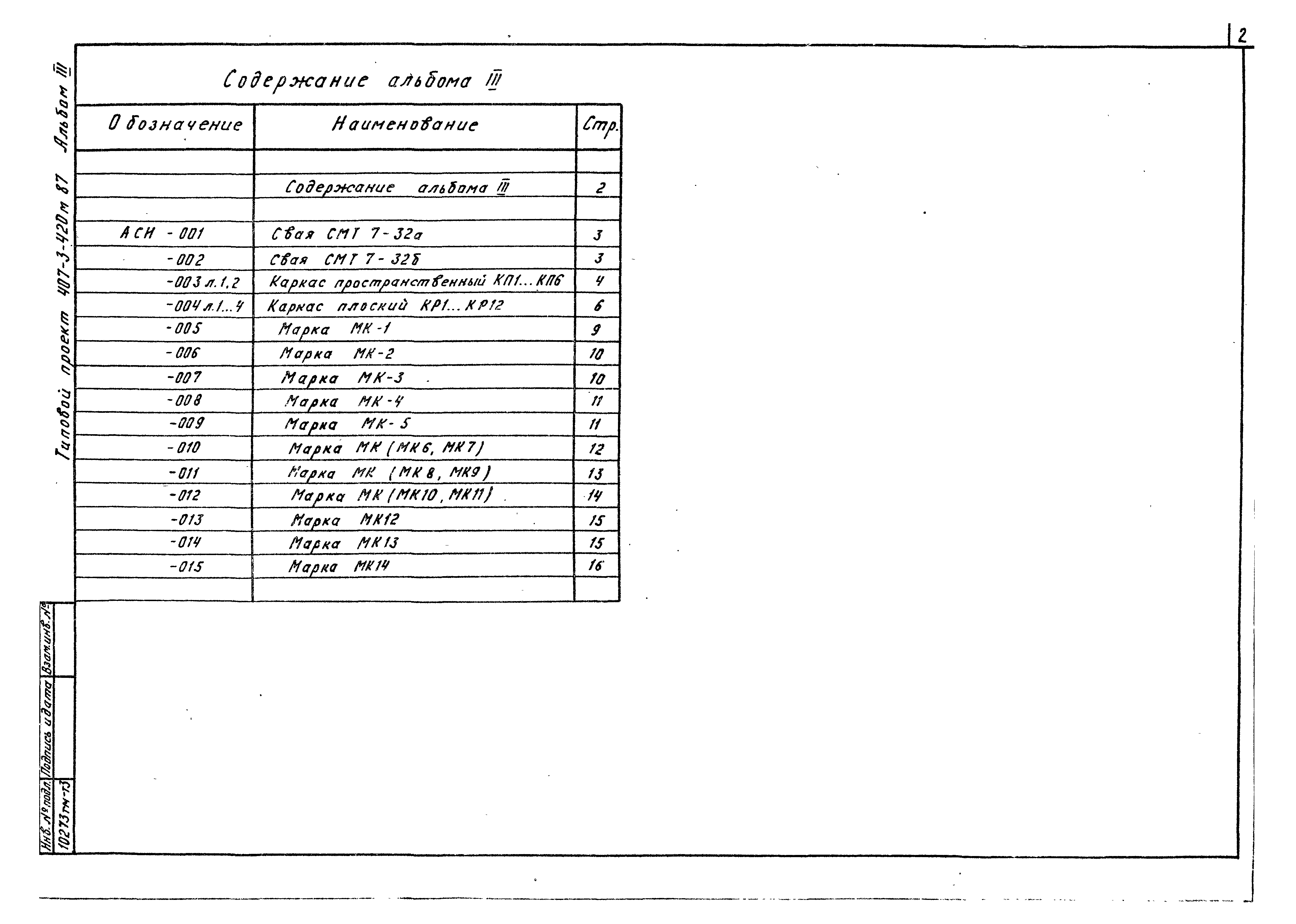 Типовой проект 407-3-420м.87