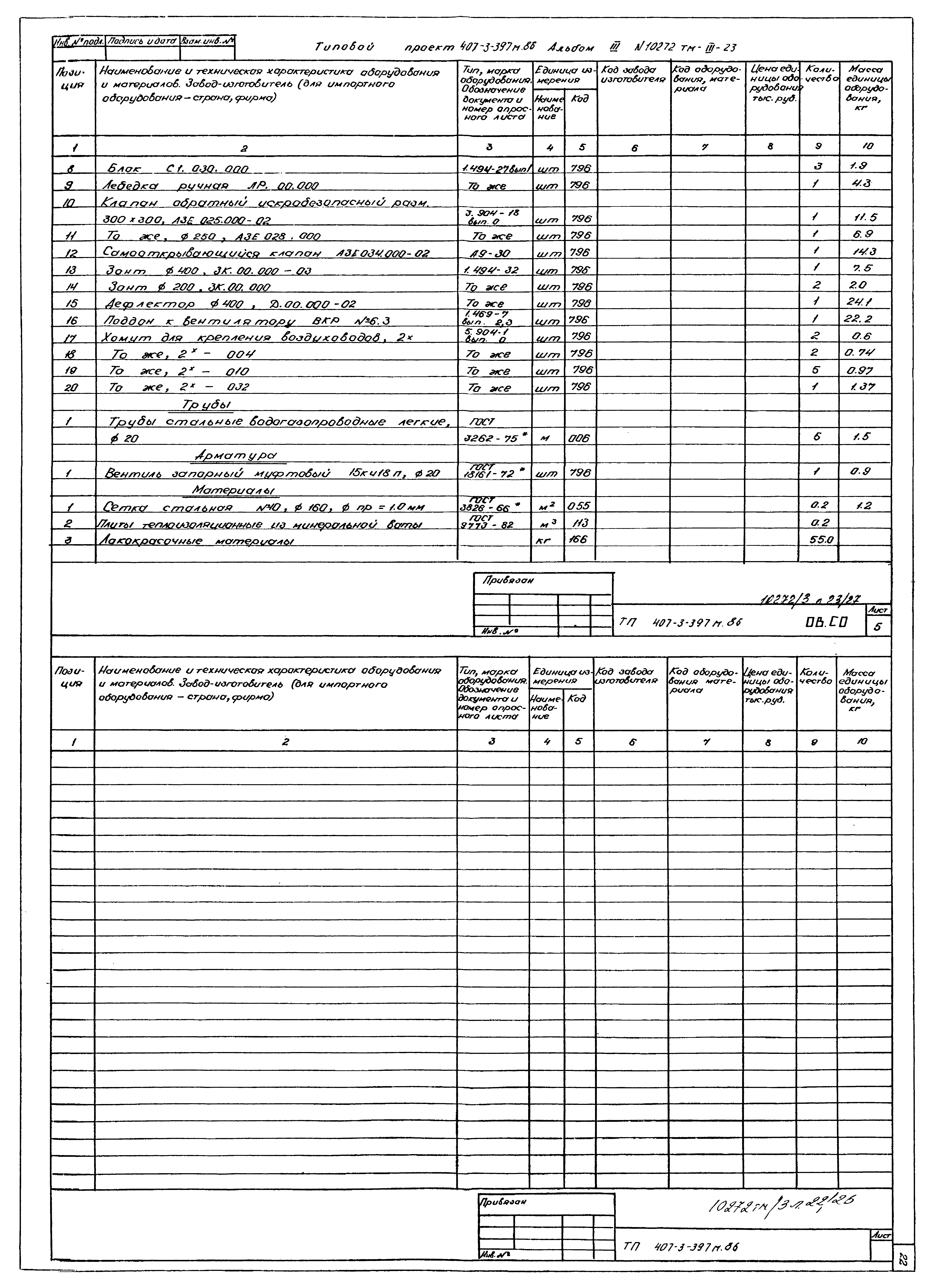 Типовой проект 407-3-397м.86