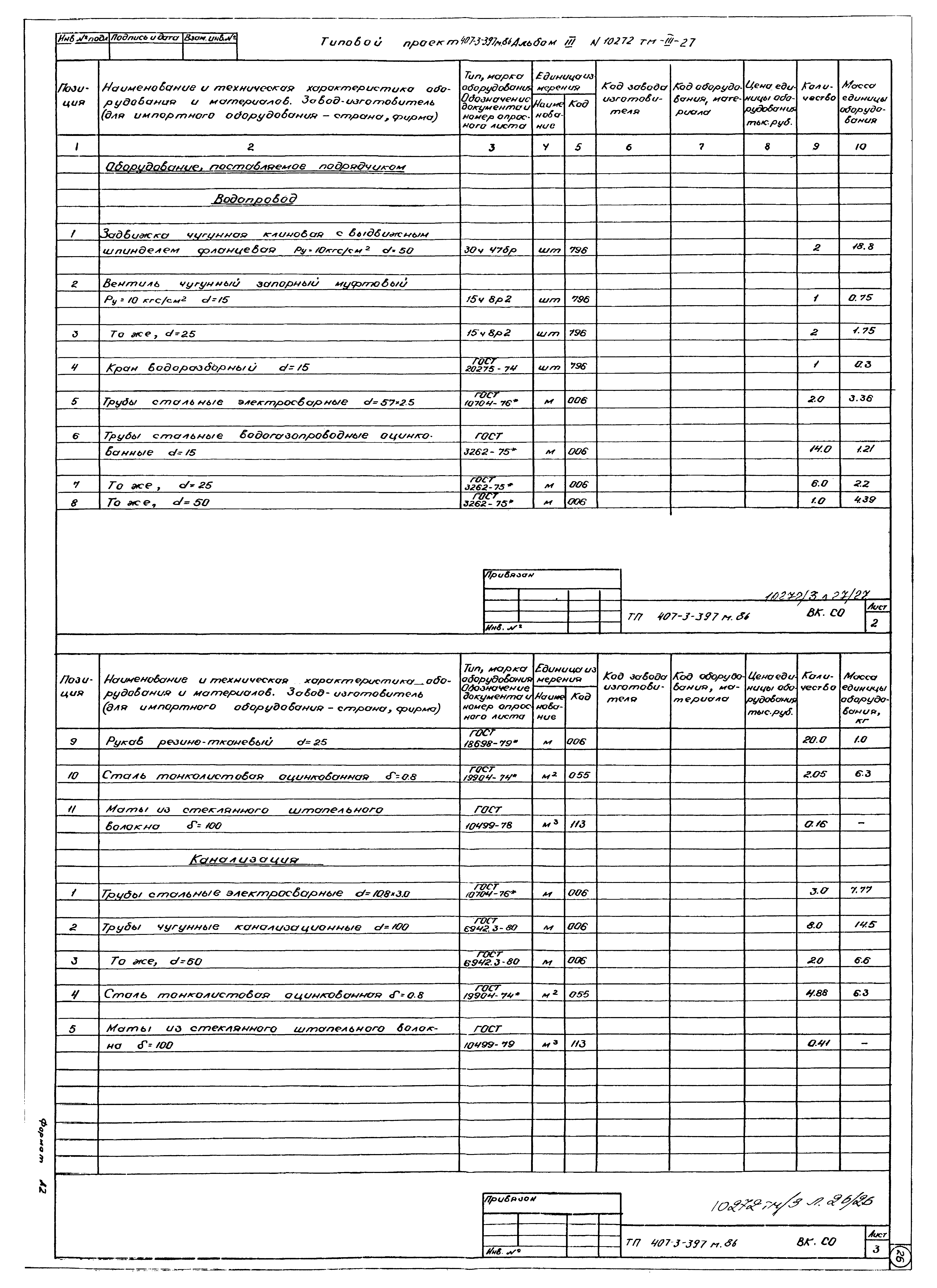 Типовой проект 407-3-397м.86