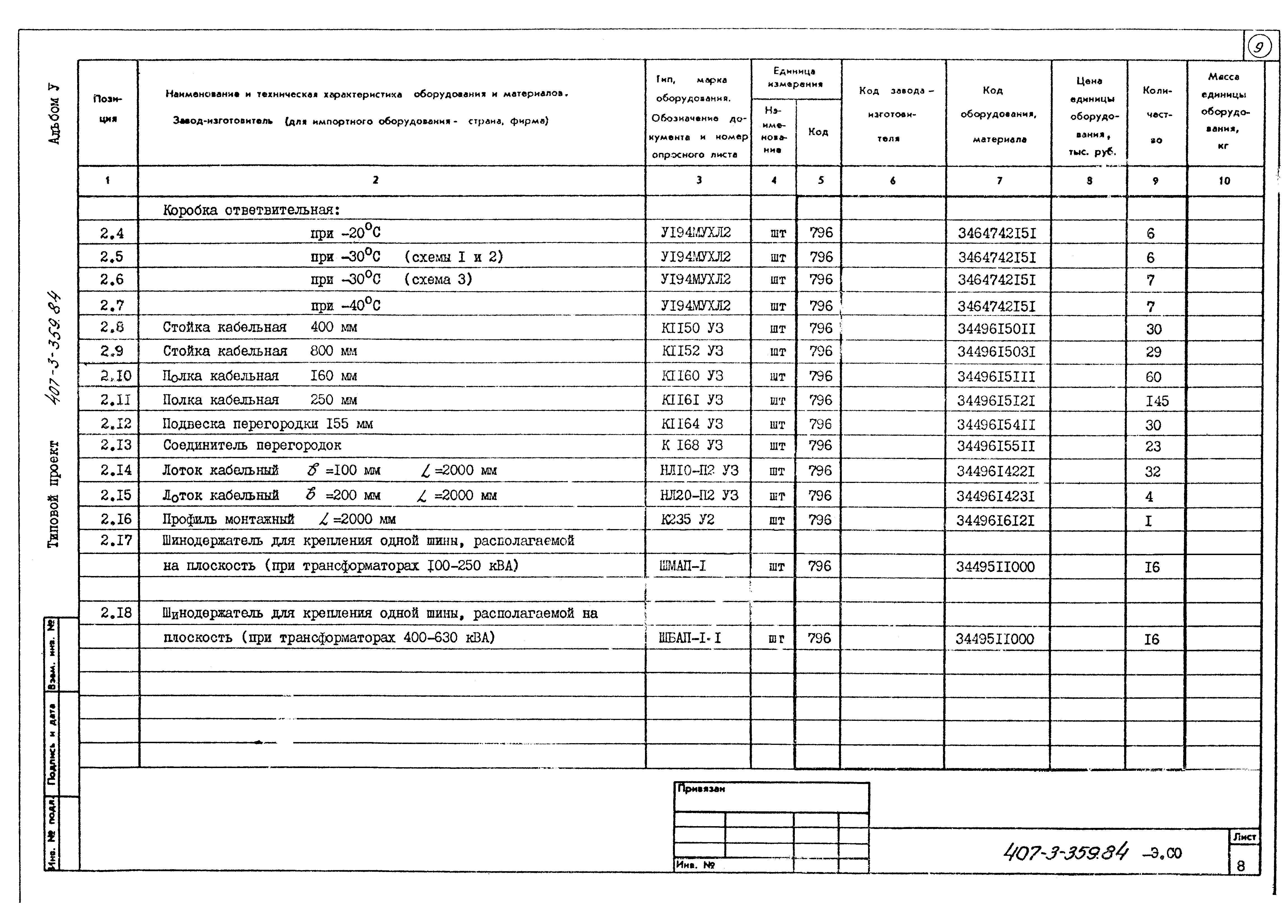 Типовой проект 407-3-359.84