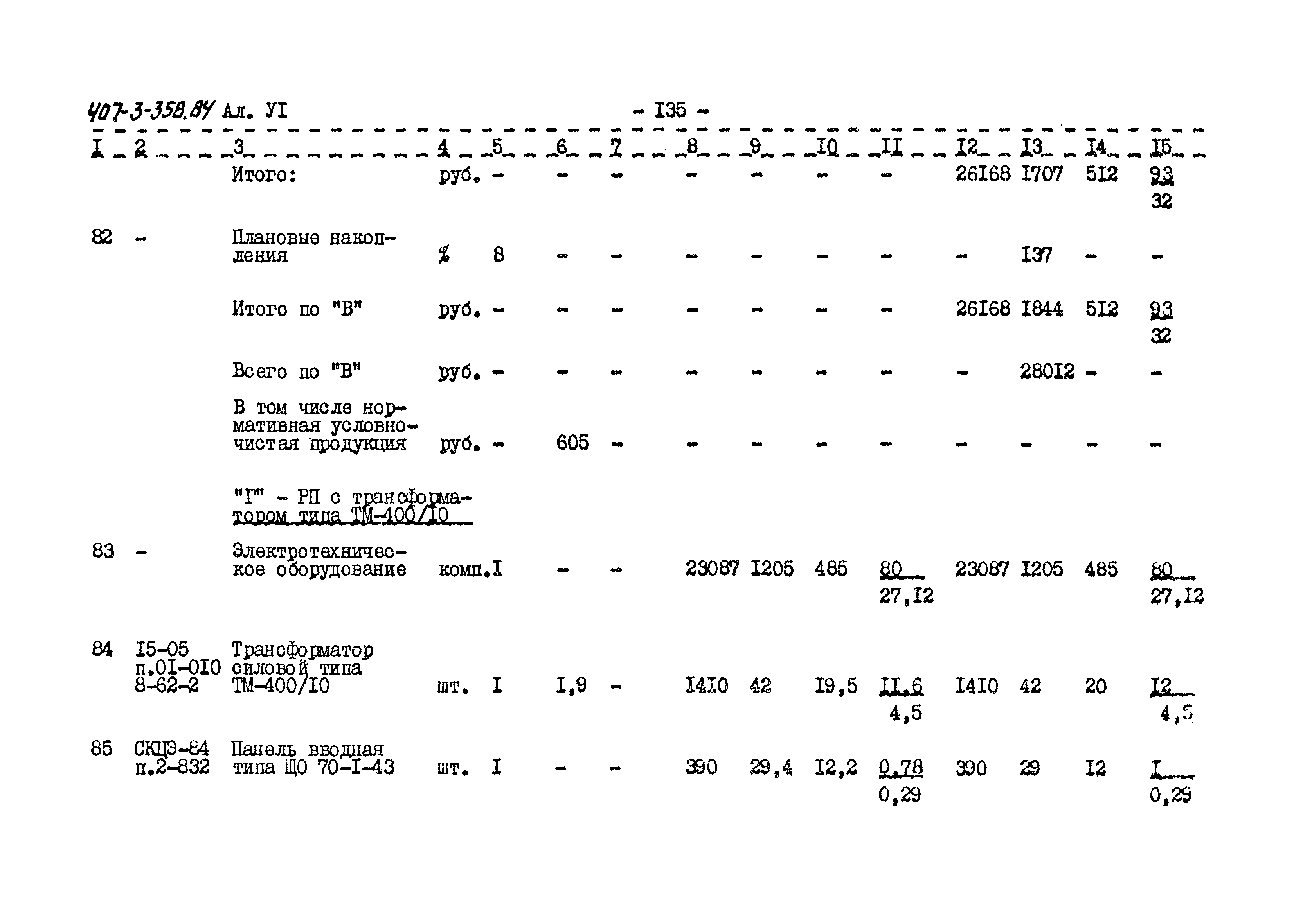 Типовой проект 407-3-358.84